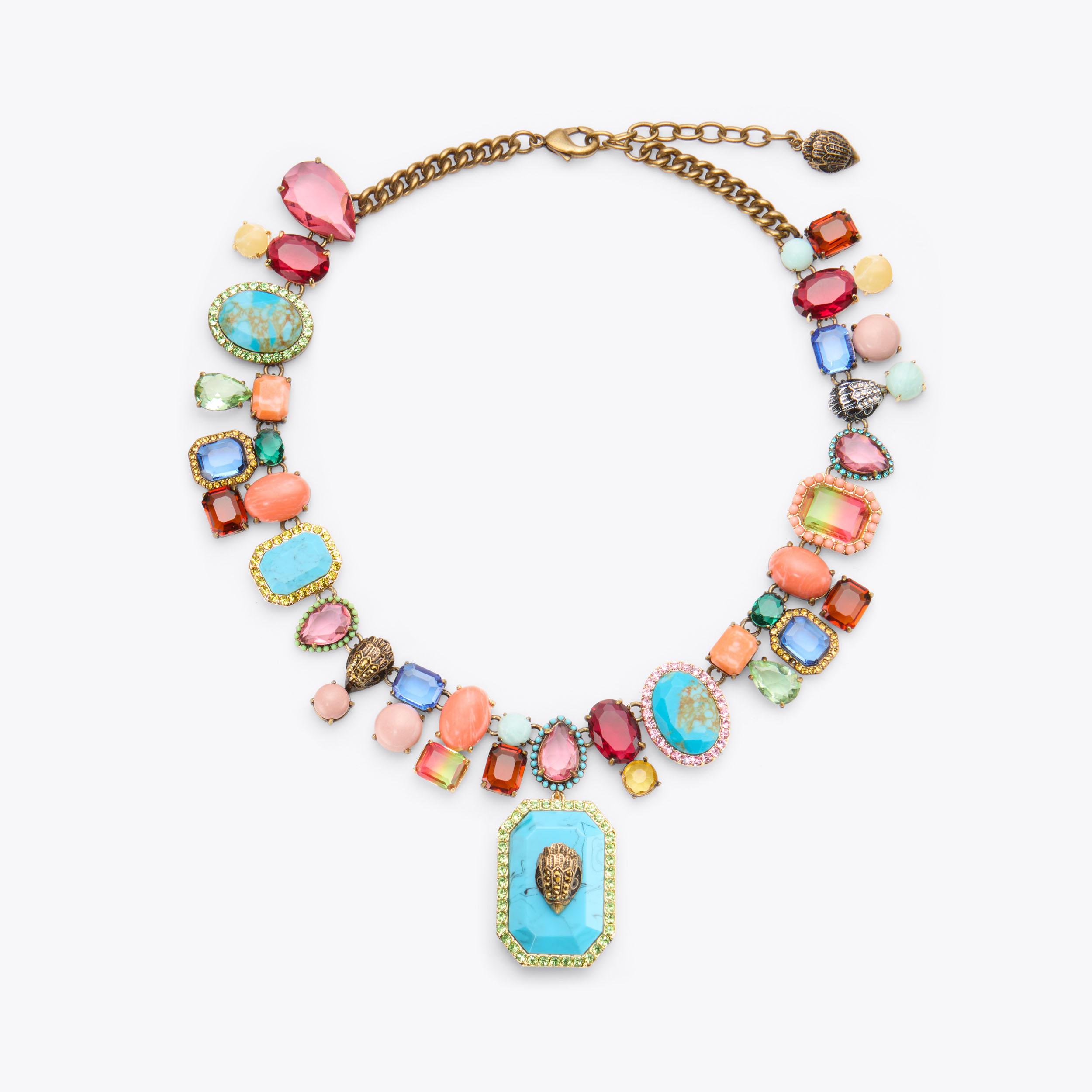 TENNIS NECKLACE Multi-colour Jewelled Tennis Necklace by