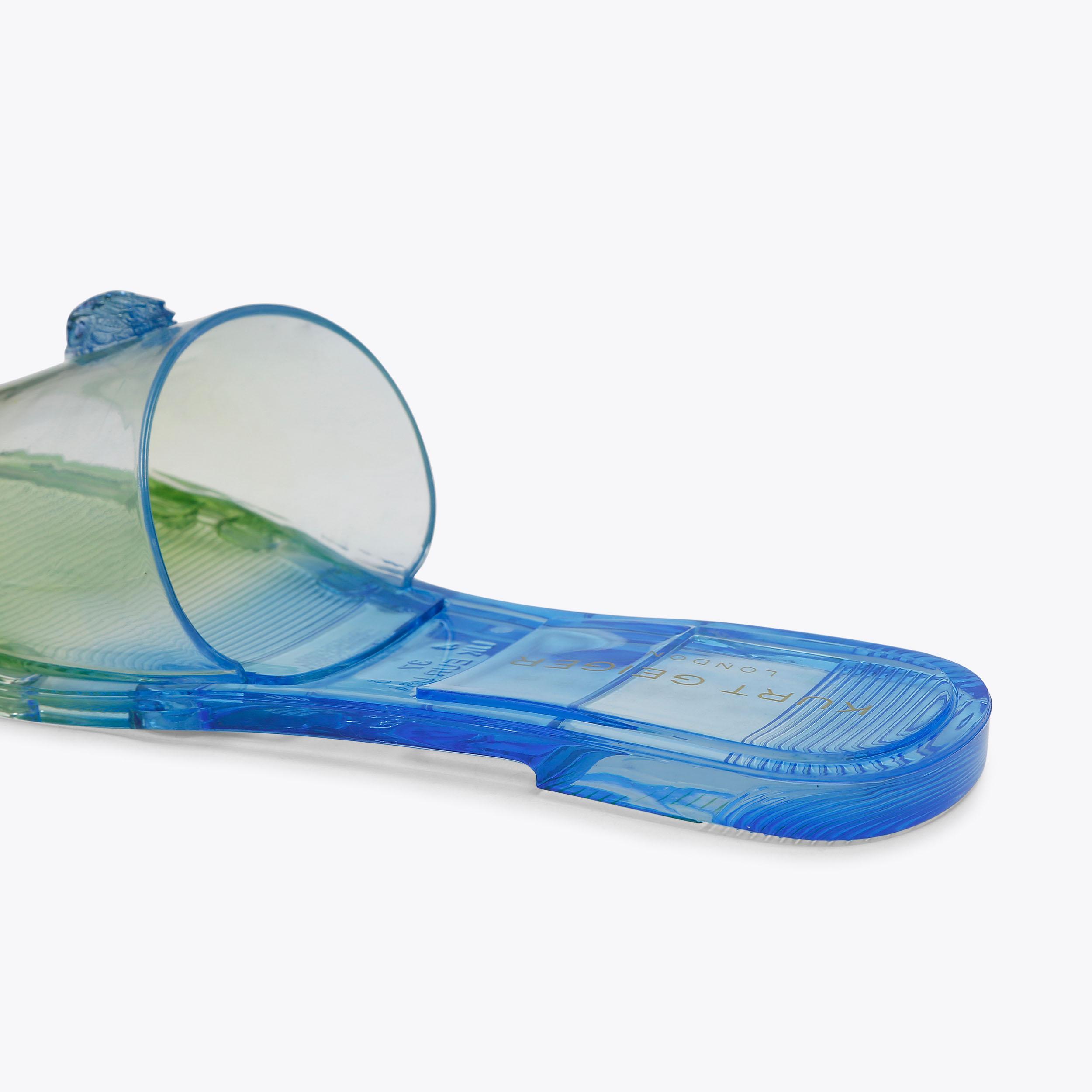 MADDISON SLIDE Blue Perspex Slide On Sandal by Kurt Geiger London