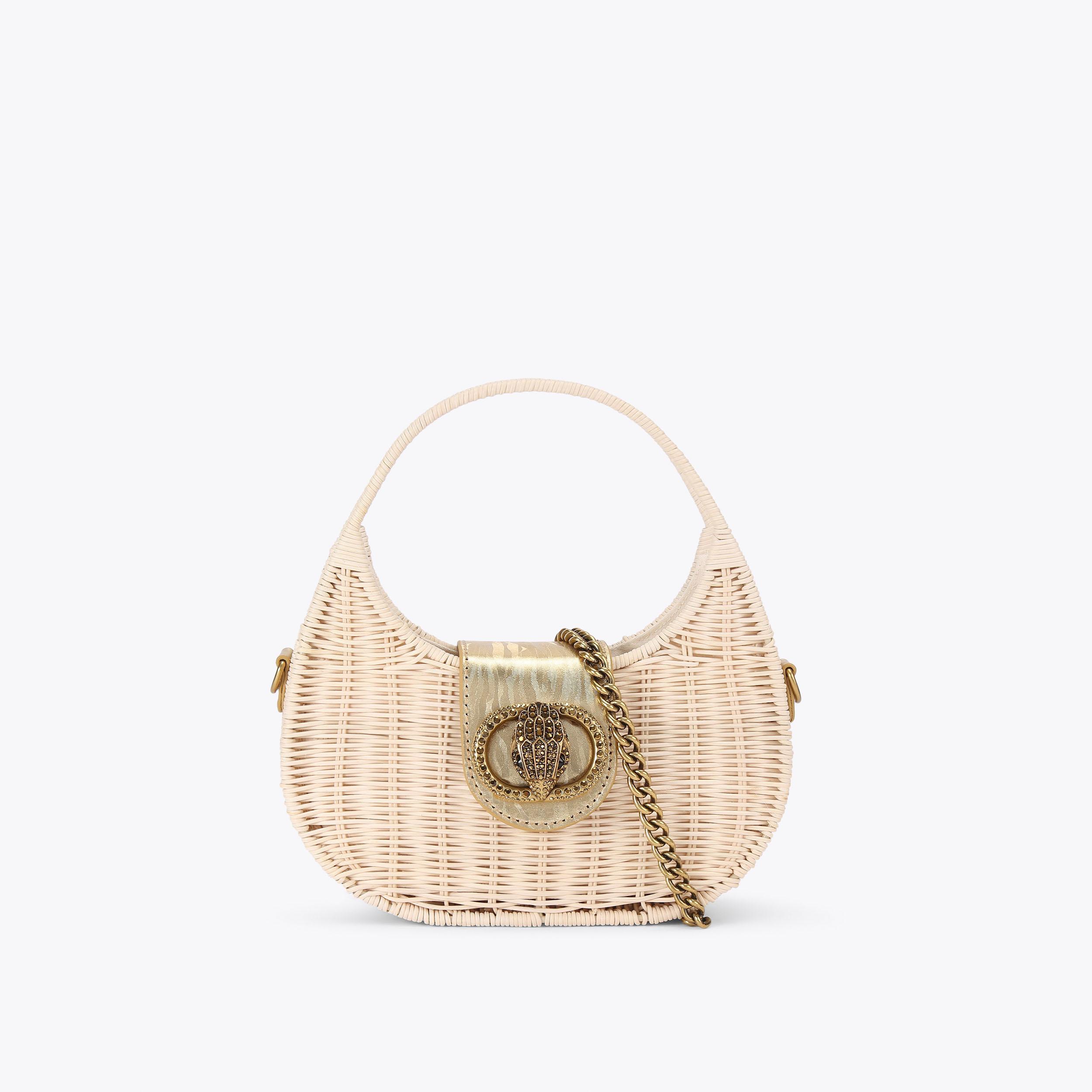 CHELSEA BASKET SM HOBO Natural Raffia Structured Bag by KURT