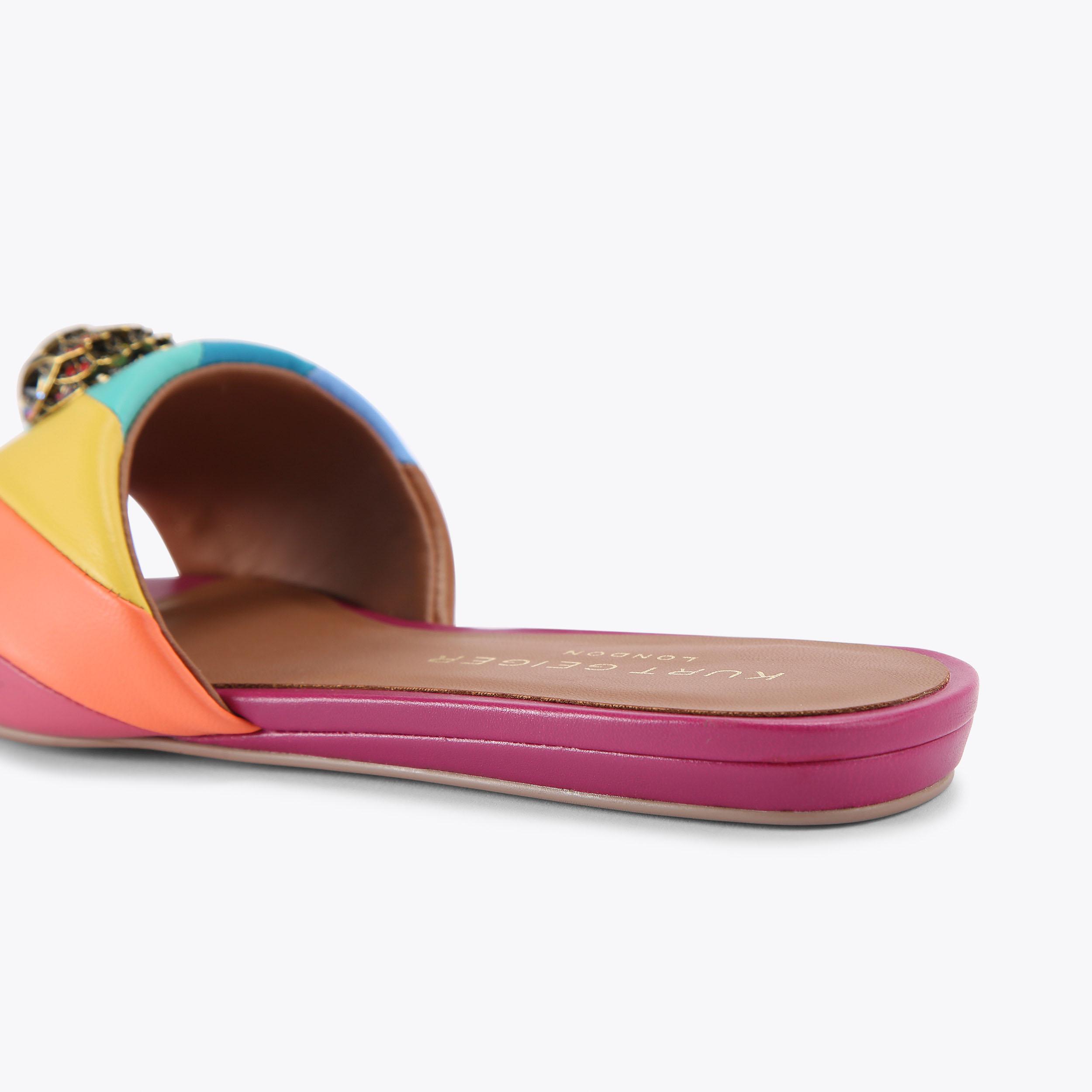 Kurt Geiger London Women Kurt Geiger Pink and Blue Striped Sandals main image 1
