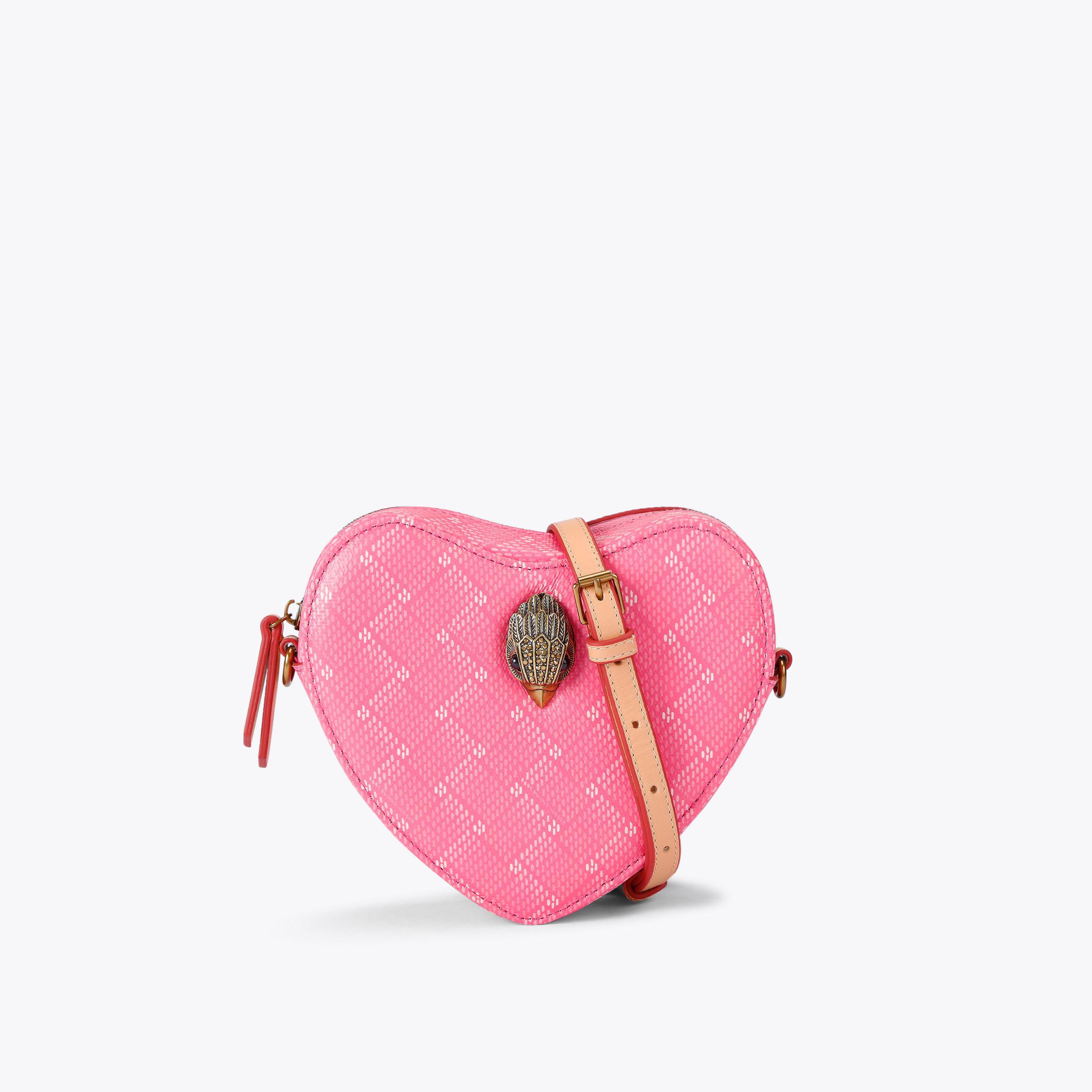 CAMDEN HEART XBODY Pink Monogram Heart Bag by KURT GEIGER LONDON