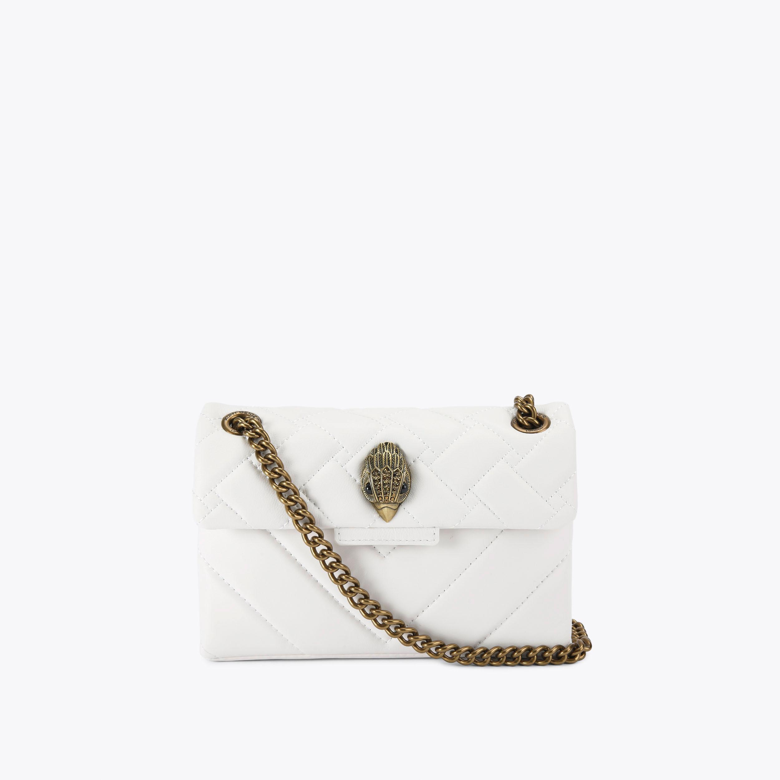 LEATHER MINI KENSINGTON White Leather Mini Bag by KURT GEIGER LONDON