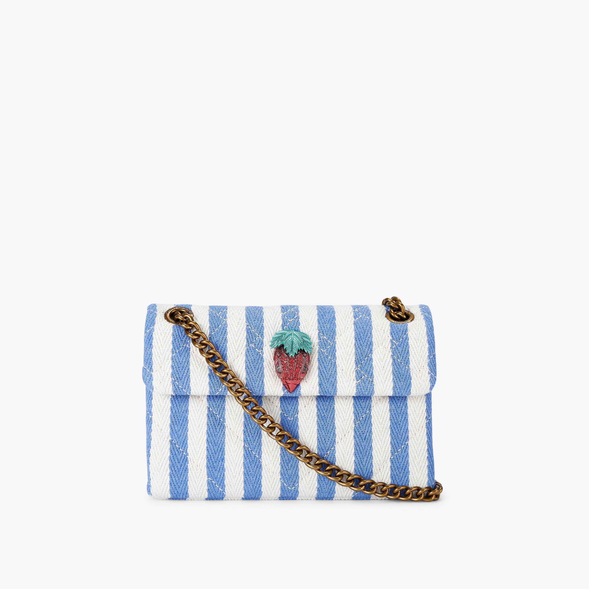 MINI KENSINGTON BAG Blue Stripe Mini Bag by KURT GEIGER LONDON