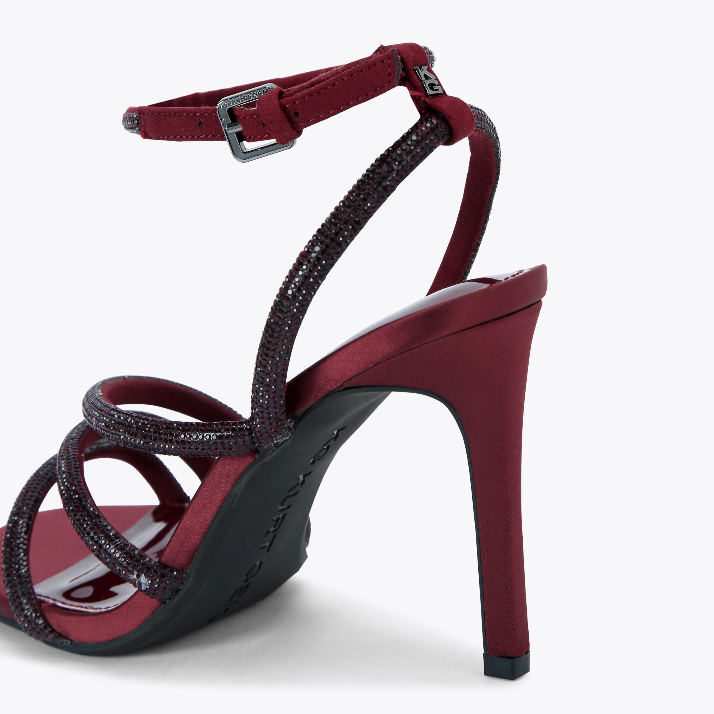 SAVANNA2 Dark Red Crystal Heel by KG KURT GEIGER