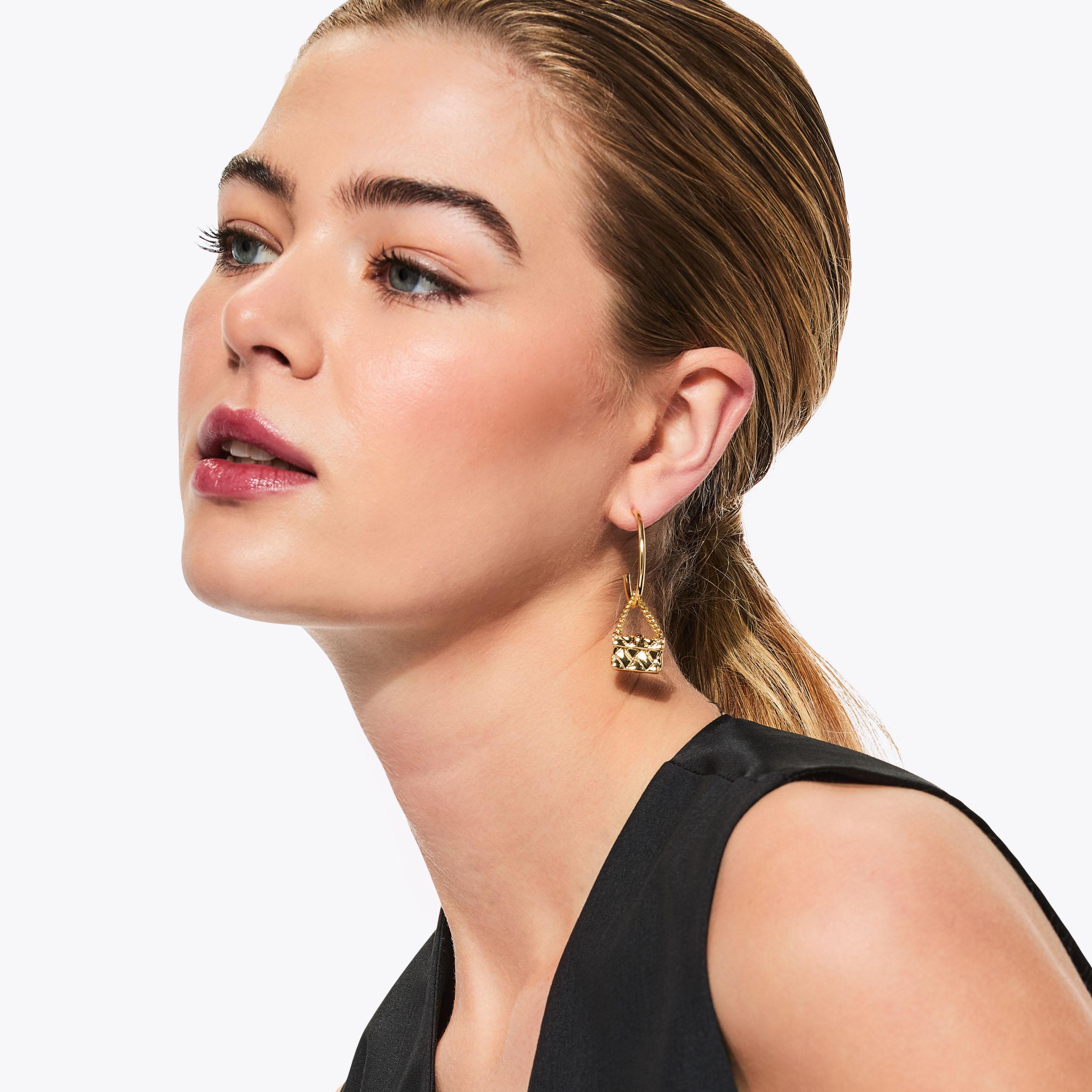 KENSINGTON HOOP EARRINGS Gold Kensington Bag Hoop Earring by