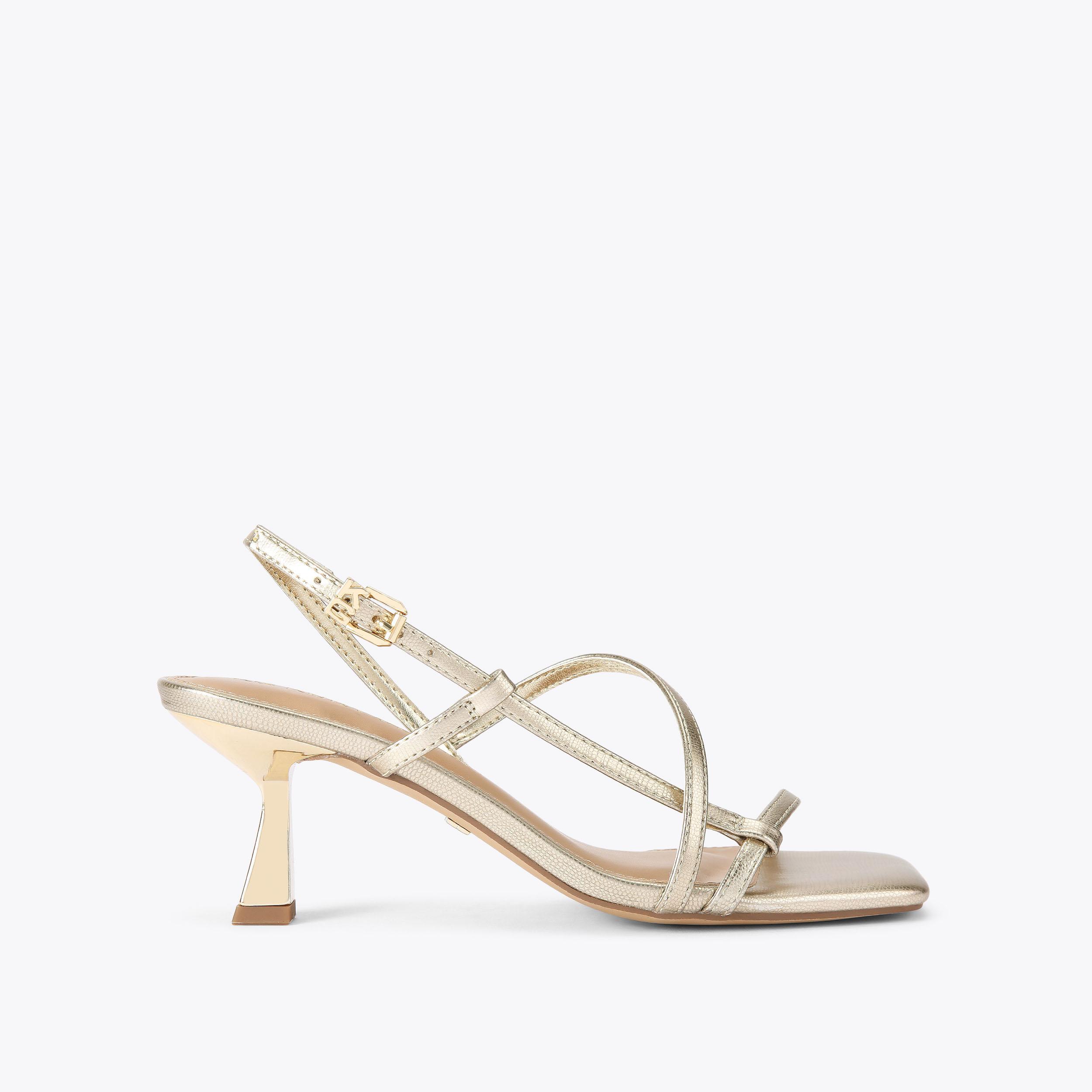 PURIFICACION GARCIA✨ベルテッド　ソフトレザー　ゴールド金具 SIERRA Bronze Kitten Heel by KG KURT GEIGER