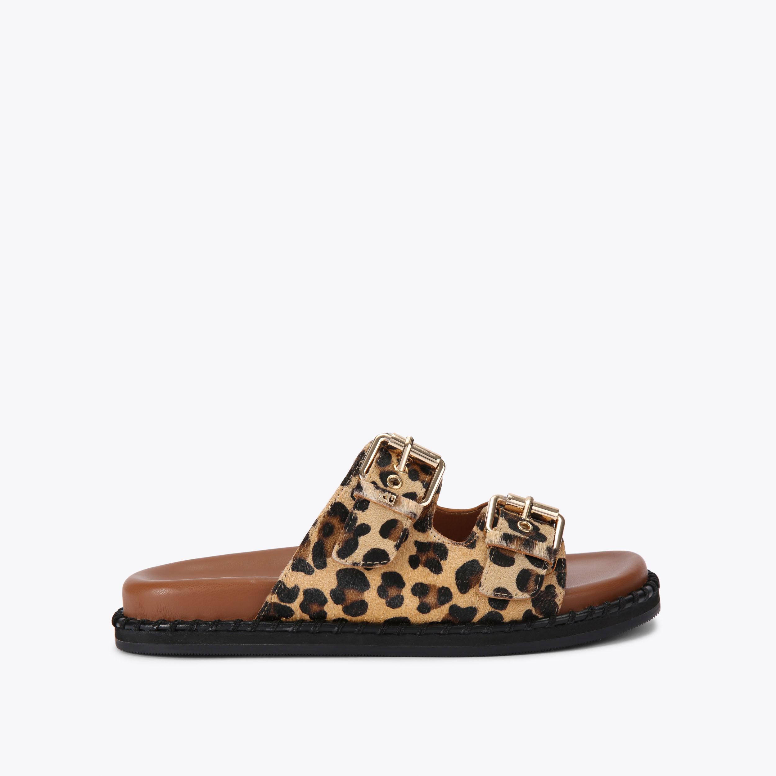 POSIE Leopard Textured Slip On Sandals by KG KURT GEIGER