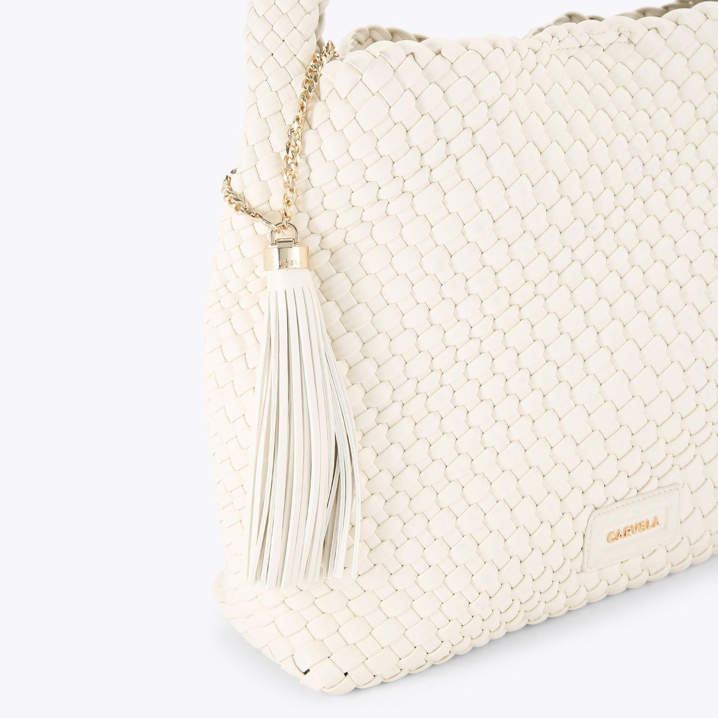 CARLA カーラ　Otona whip off shoulder(white) LPA Carla Top in Cream And Black Dot | FWRD