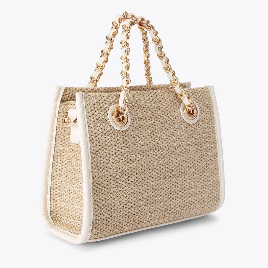 SORRENTO MIRCO RAFFIA Raffia Woven Tote Bag by CARVELA