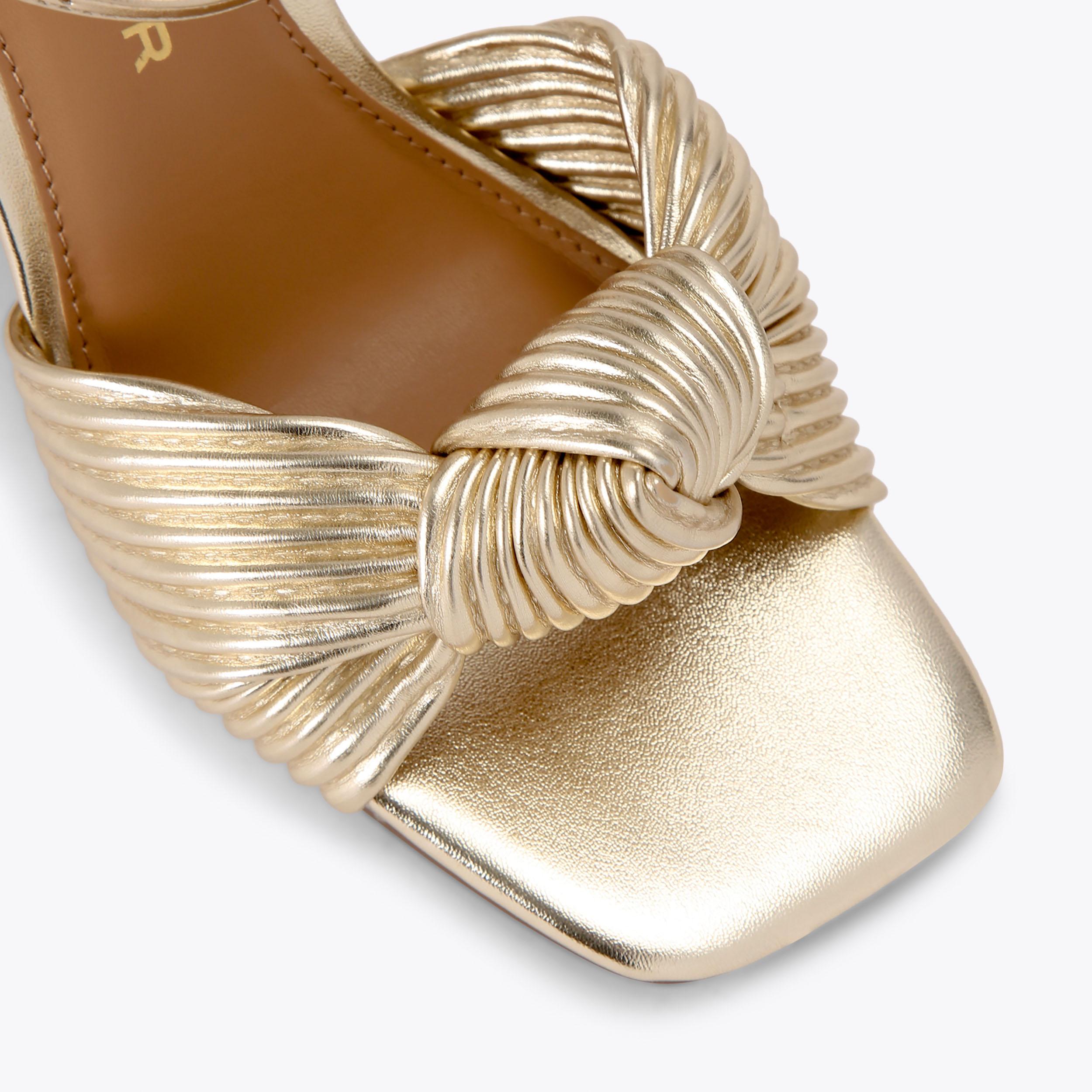SIGNET Gold Block Heel by KG KURT GEIGER