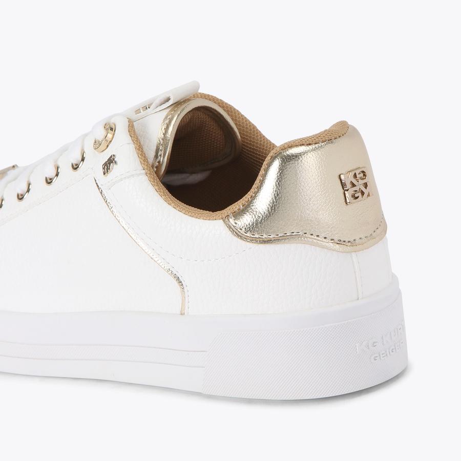 LILLIAN2 White Textured Sneaker by KG KURT GEIGER LILLIAN2 White Textured Sneaker by KG KURT GEIGER