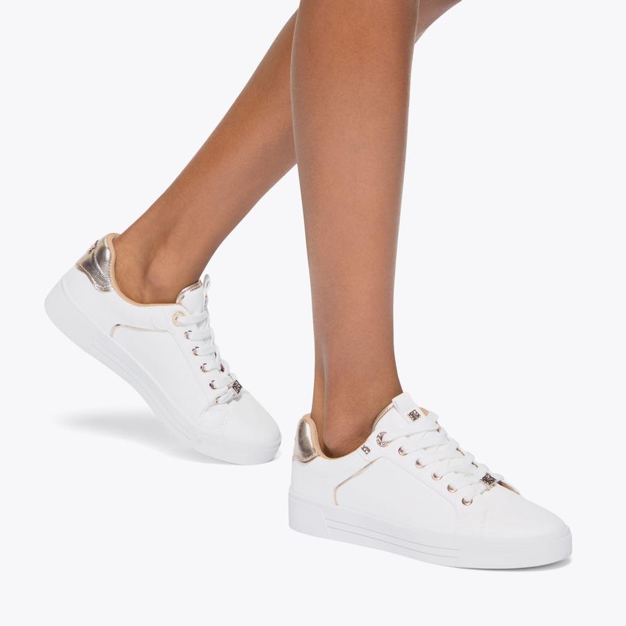 LILLIAN2 White Textured Sneaker by KG KURT GEIGER