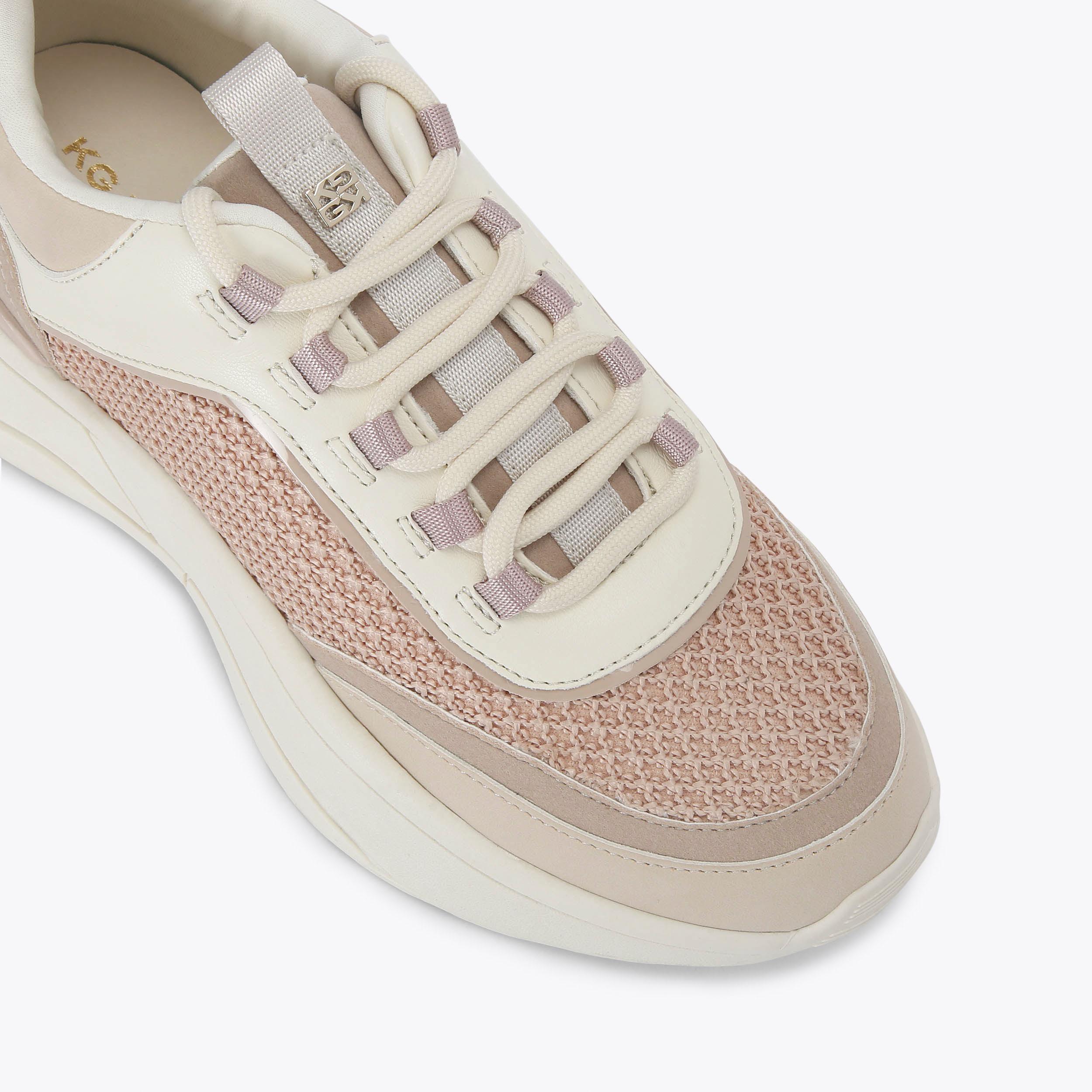 LINK Pink Knitted Sneaker by KG KURT GEIGER