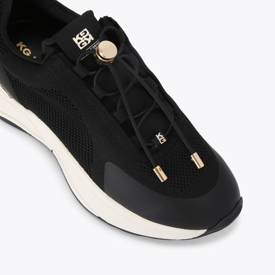 LINK TOGGLE Black Knitted Sneaker by KG KURT GEIGER