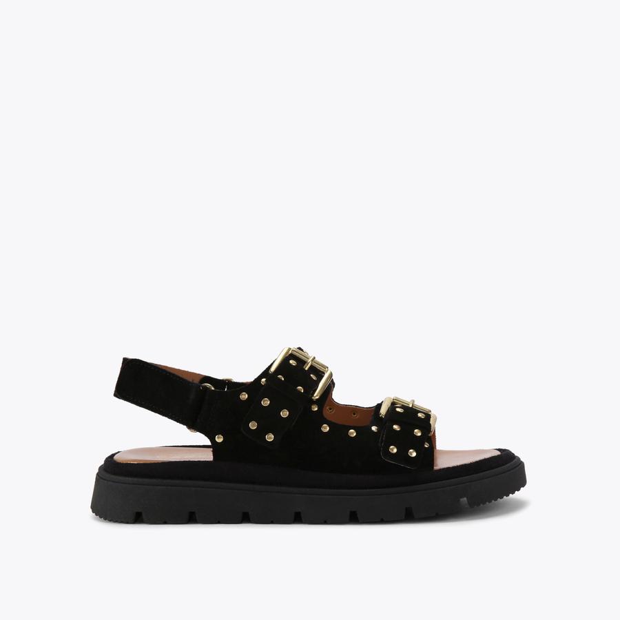 CINZIA SANDAL Black Suede Cinzia Sandal by CARVELA COMFORT