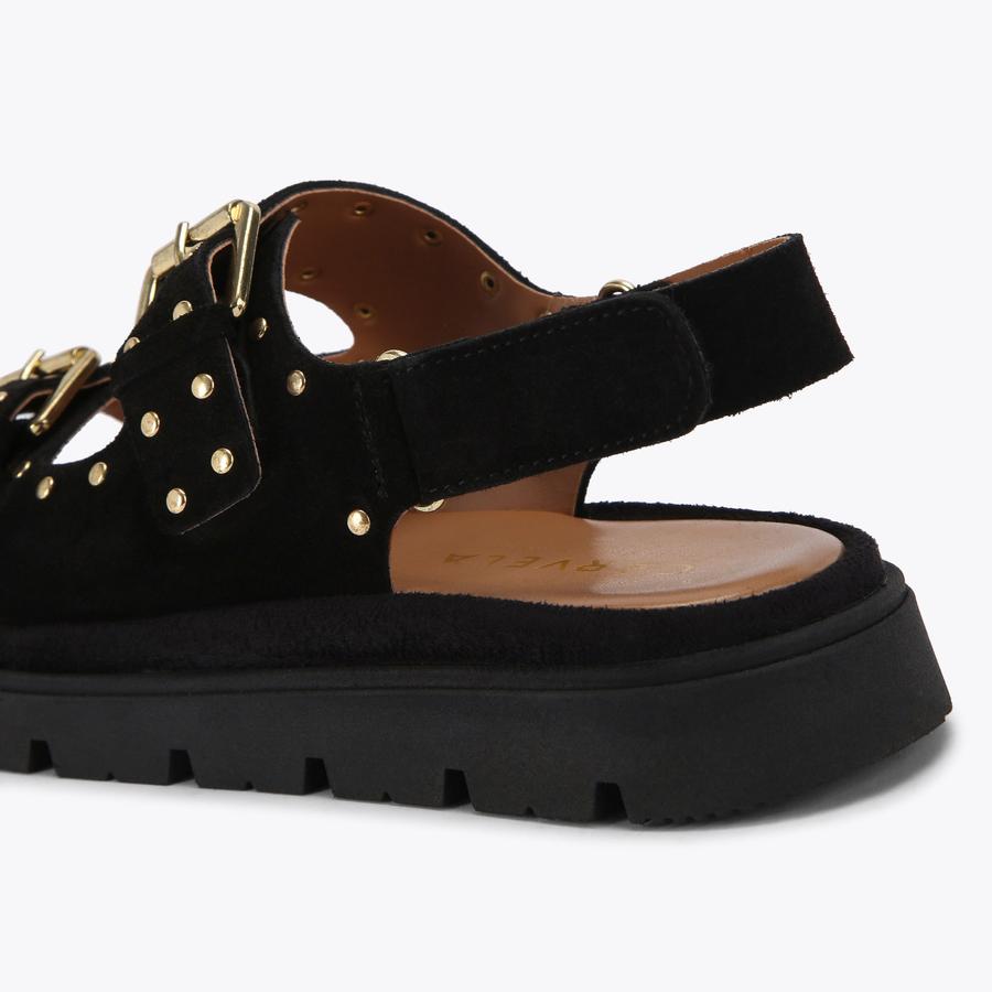 CINZIA SANDAL Black Suede Cinzia Sandal by CARVELA COMFORT