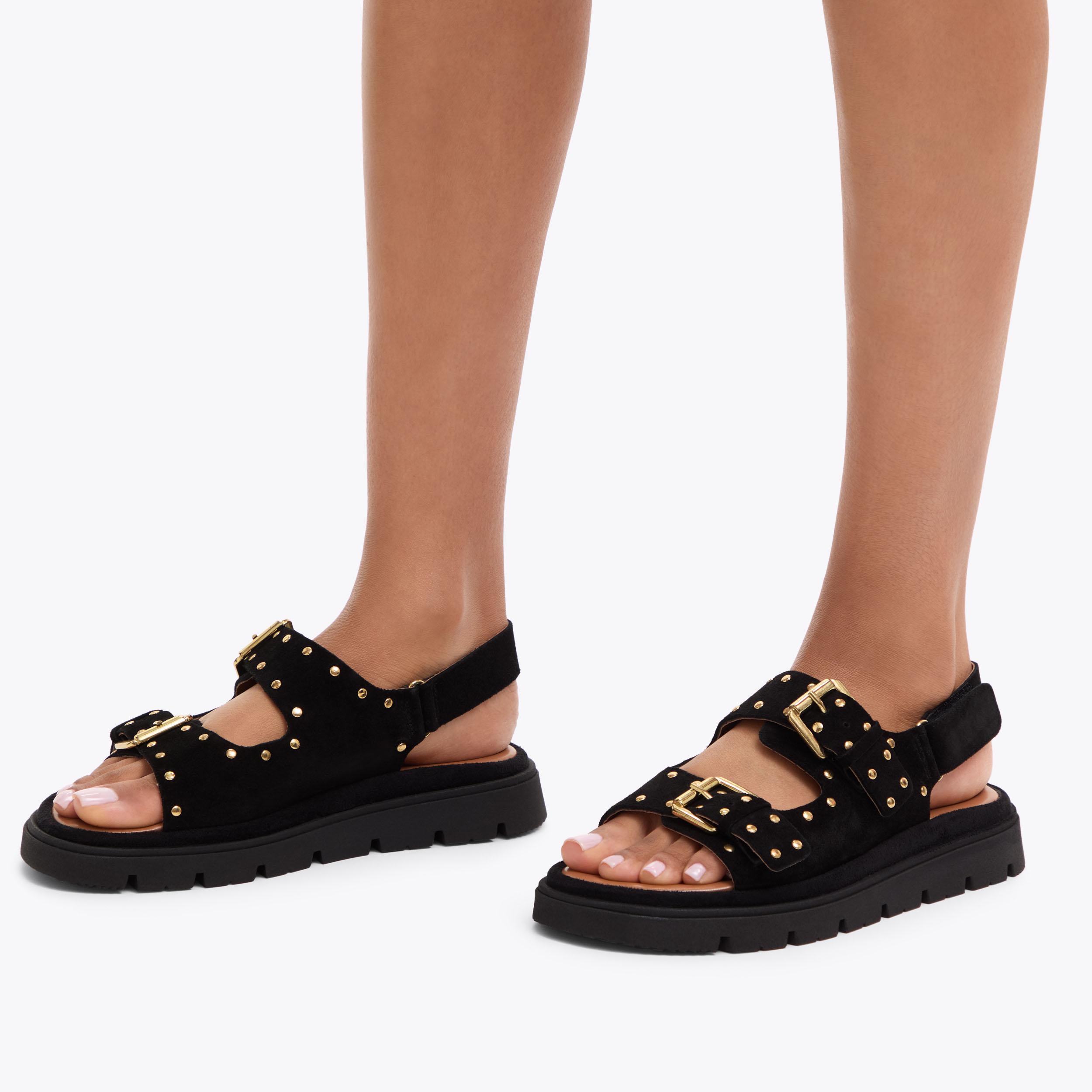 CINZIA SANDAL Black Suede Cinzia Sandal by CARVELA COMFORT