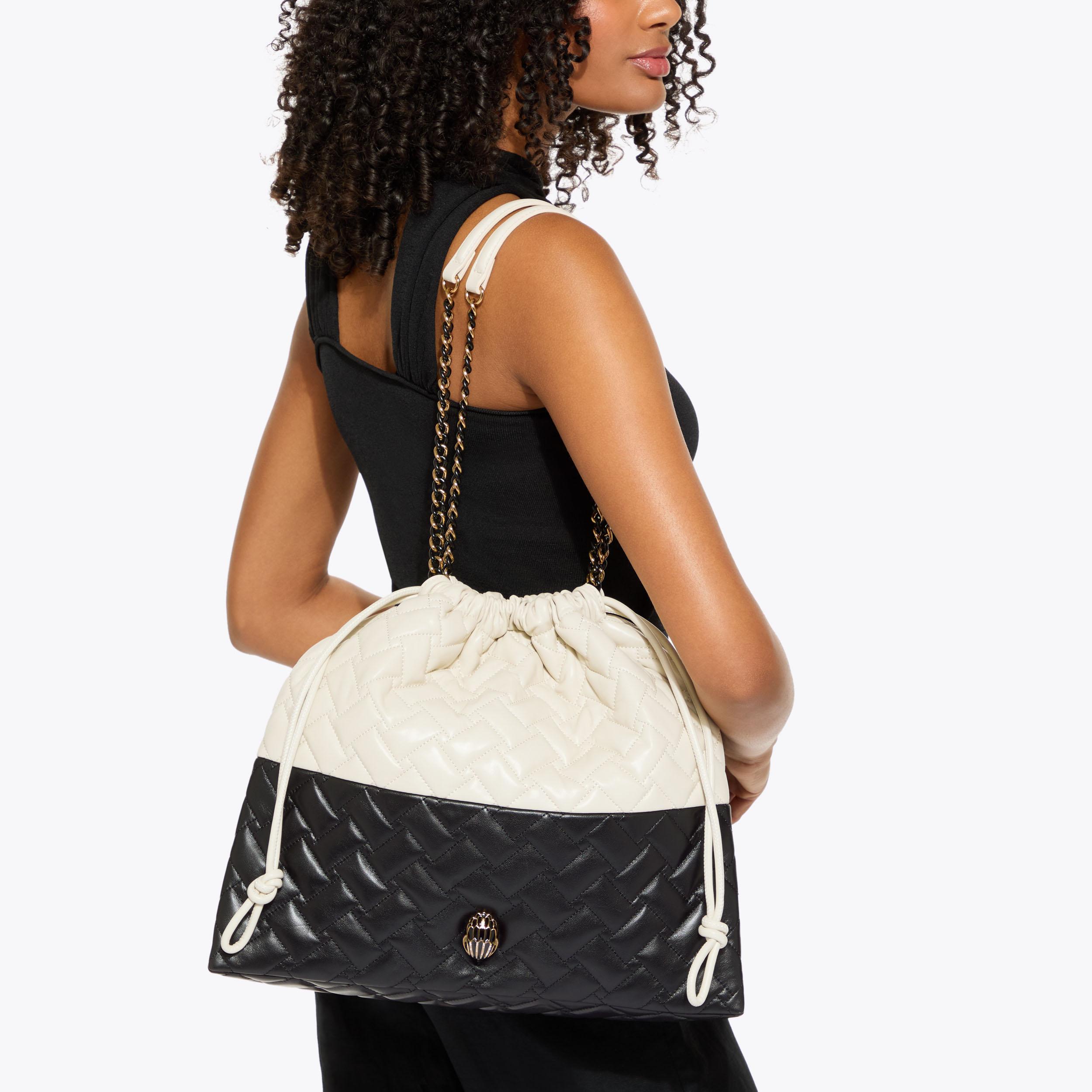 KENSINGTON DRAWSTRING E Black Bone Drawstring Bag by KURT GEIGER LONDON
