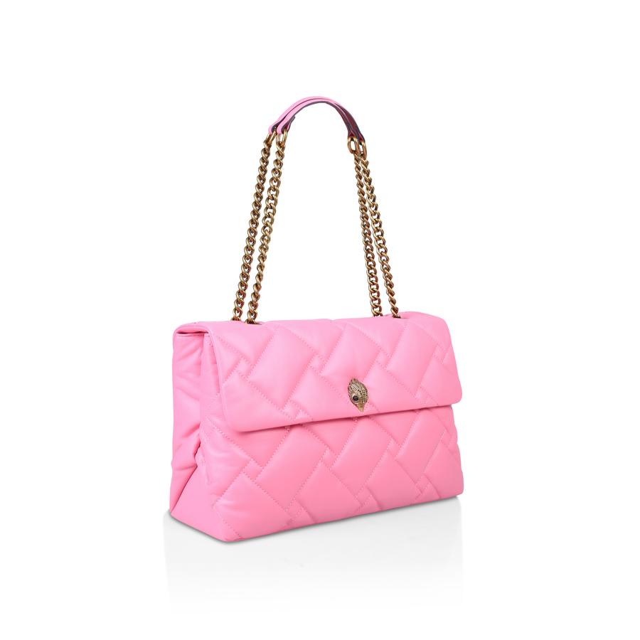 KENSINGTON SOFT XXL BAG Pink Quilted Extra Large Leather Bag by KURT GEIGER LONDON