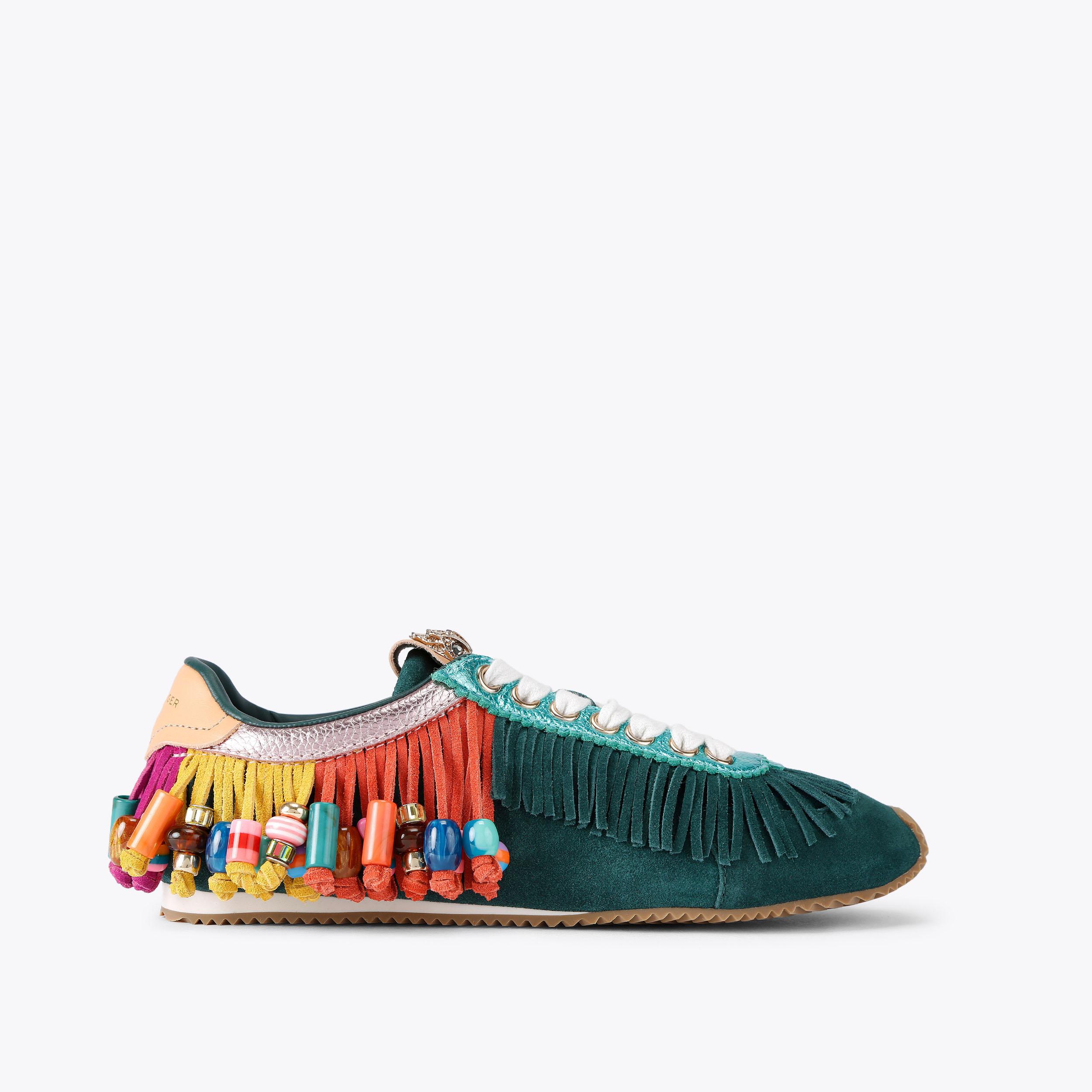 ISLINGTON BEADED TASSEL Fuchsia Tassel Sneaker by KURT