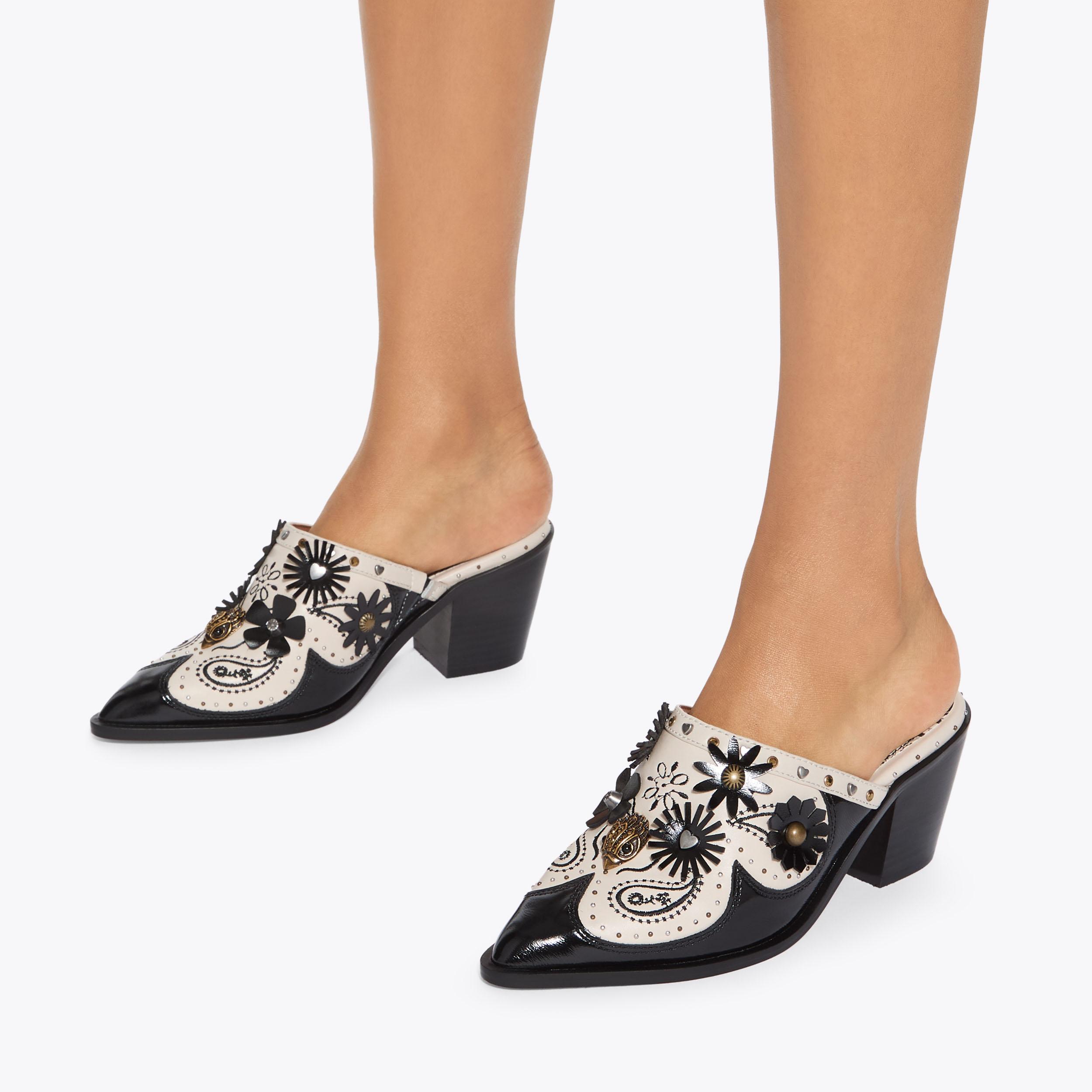 Mule Shoes White House Black Market Mules FLOWER WESTERN MULE