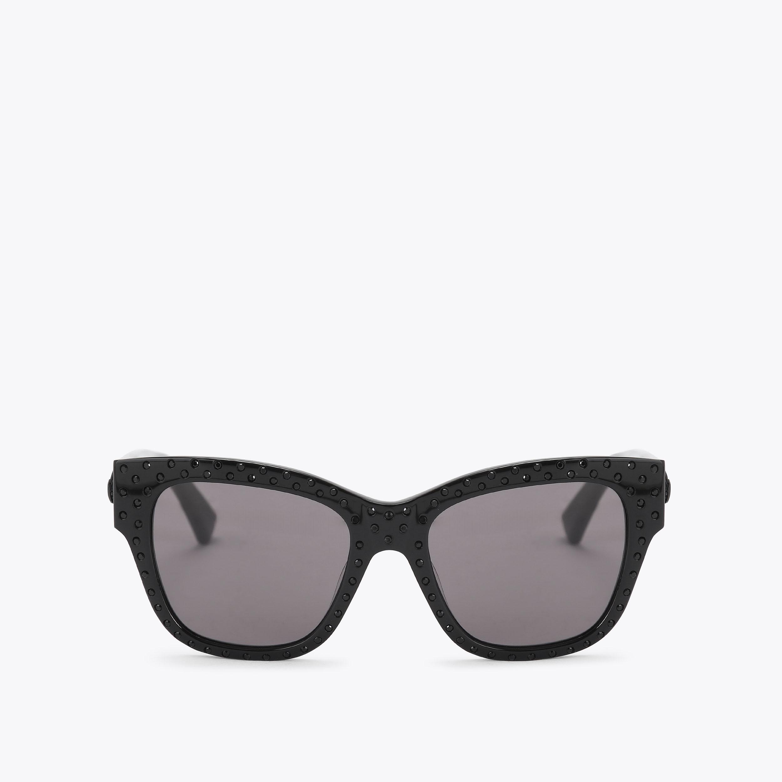 Kurt Geiger Women\'s Gray Sunglasses KENSINGTON RECTANGLE Black Drench Sunglasses by KURT GEIGER  main image 4