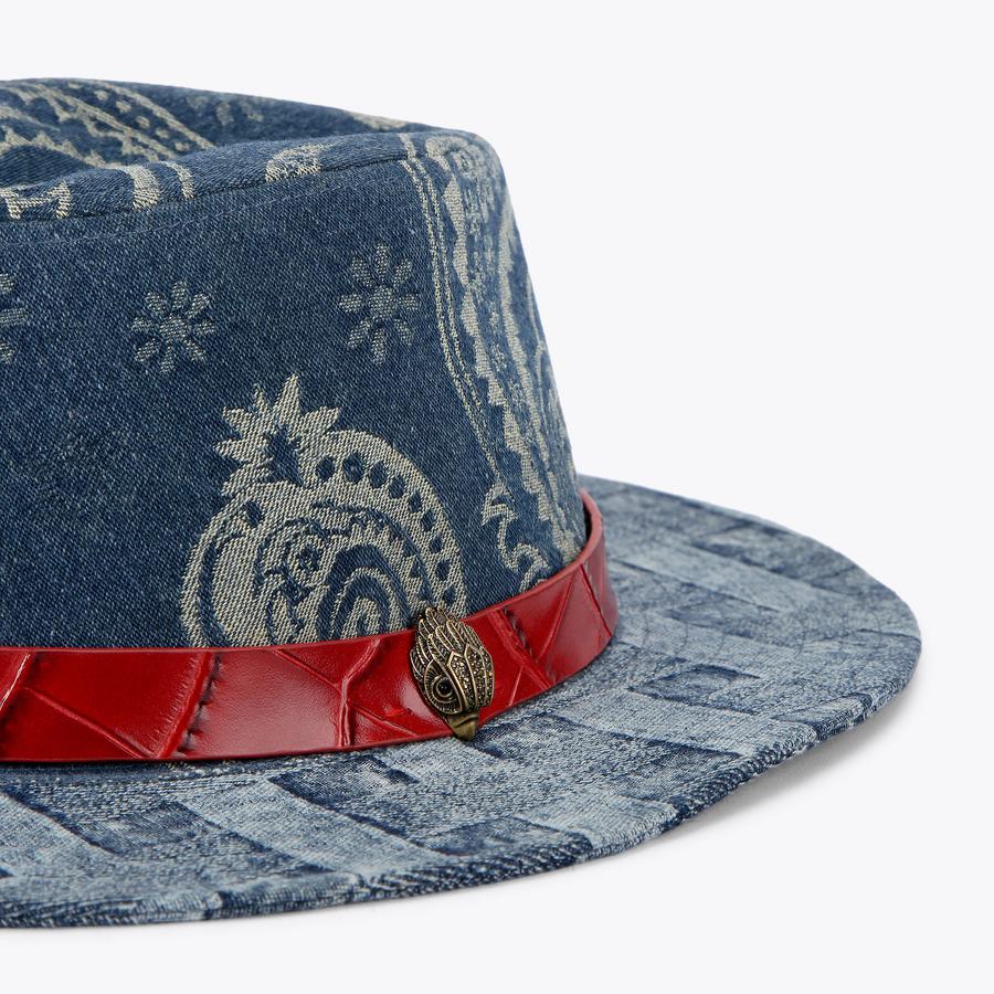 KENSINGTON FEDORA Denim Blue Fedora Hat by KURT GEIGER LONDON