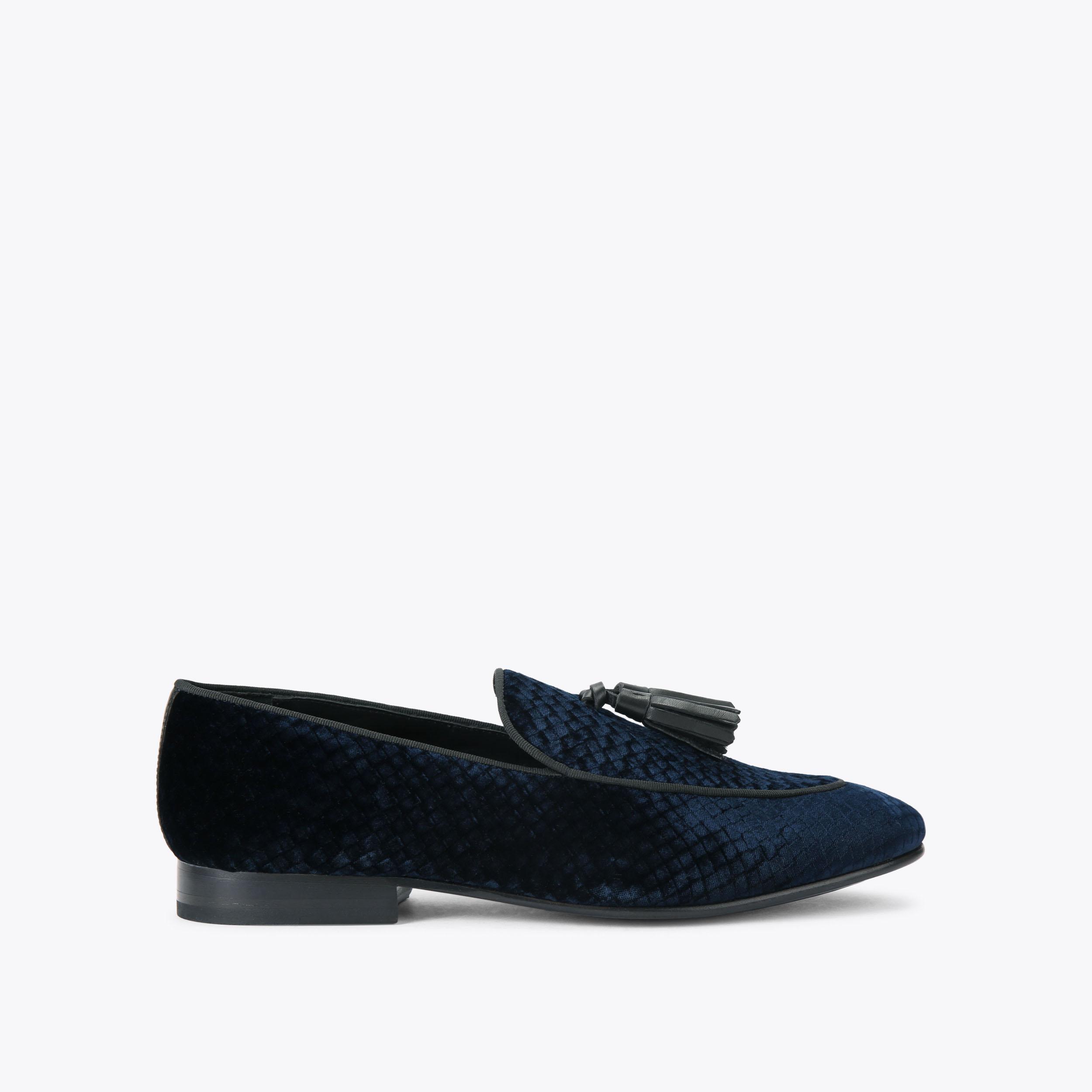 BEDFORD TASSEL LOAFER Black Velvet Fabric Loafer by KURT GEIGER LONDON