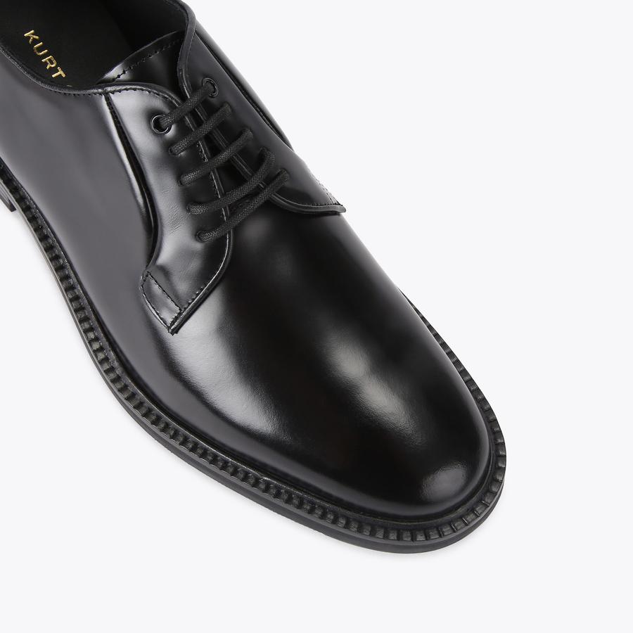 MERCER OXFORD Structured Black Leather Oxford Brogue by KURT  display picture 2