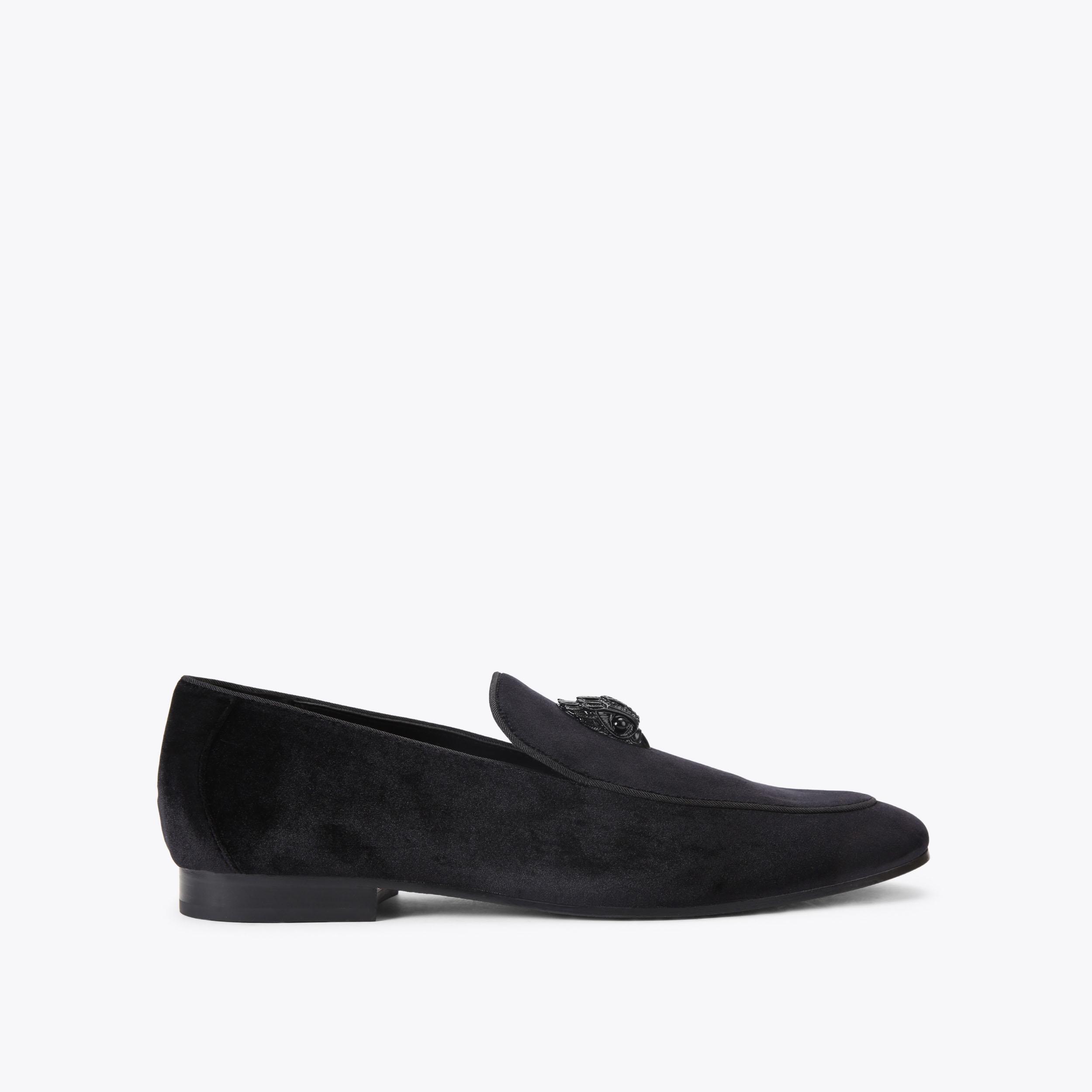 Kurt Geiger London Men\'s Black Hugh Eagle Sequin Slip-On Dress Loafers 41 US‎ 8 Hugh Eagle Head Loafers & Slip-Ons | Kurt Geiger main image 2