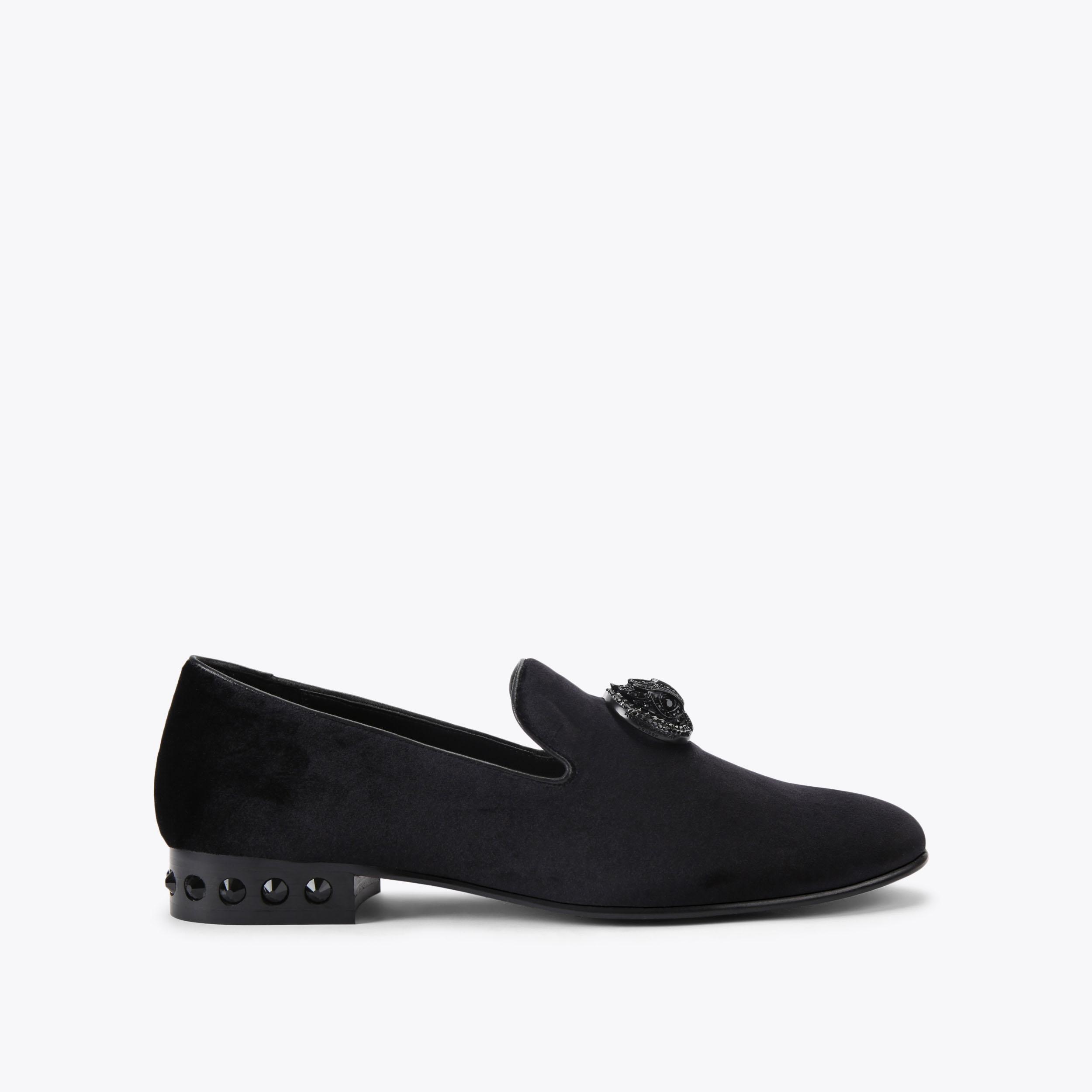 Kurt Geiger‎ London Eagle Head Chain Leather Loafer Men Size EU 44/US 10 Black Kurt Geiger Chelsea Loafers With Eagle Gold Chain-black for  main image 2
