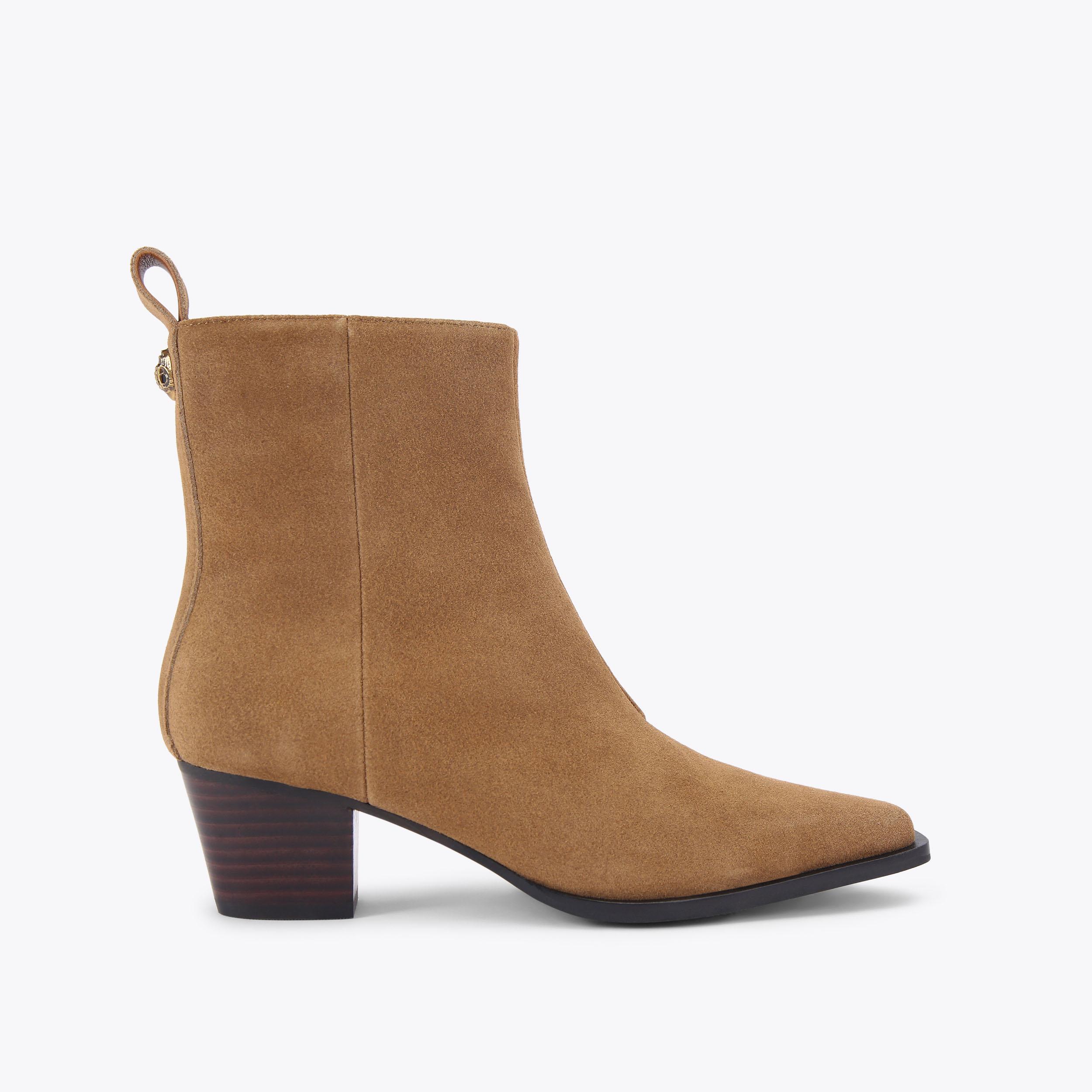 MINI EAGLE ANKLE BOOT Brown Suede Ankle Boot by KURT GEIGER LONDON