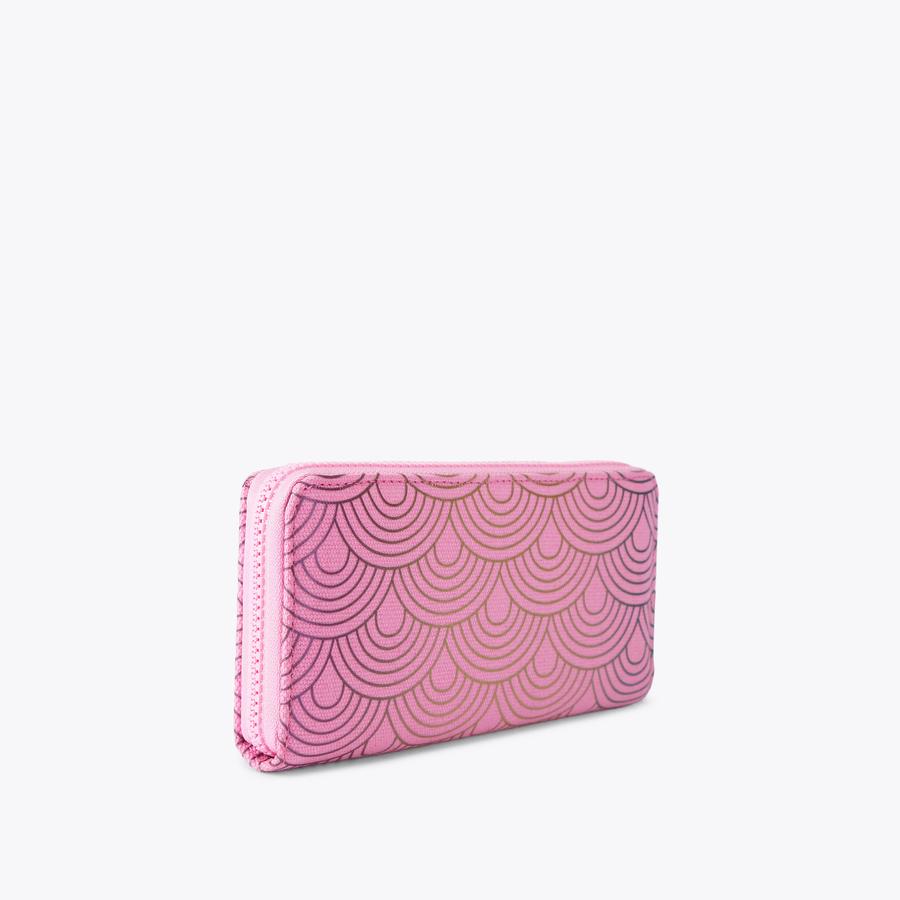 SOUTHBANK ZIP AROUND W Pink Canvas Rainbow Wristlet Wallet by Kurt