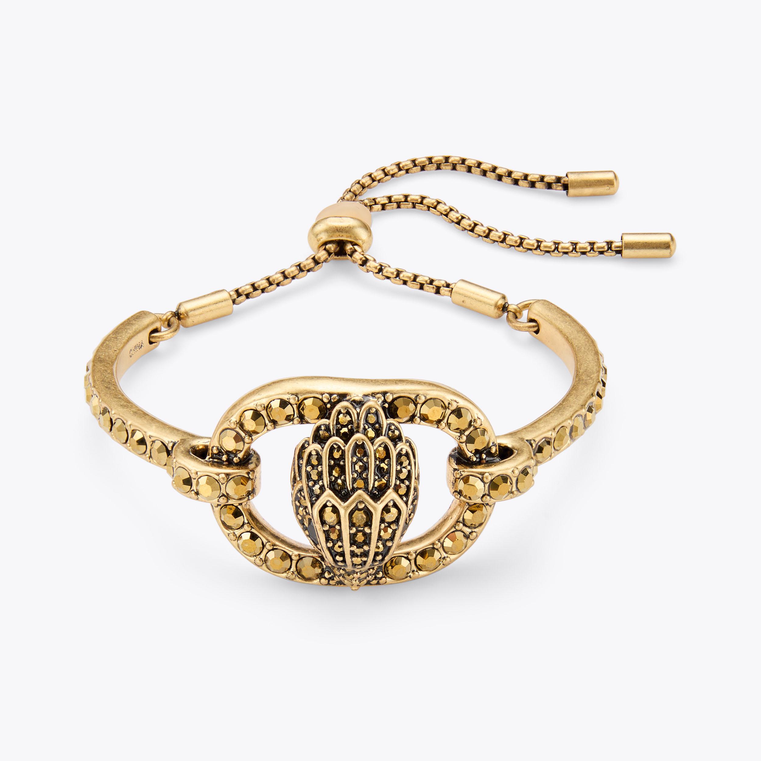 CHELSEA BRACELET Antiqued Brass Toggle Tie Bracelet by KURT GEIGER