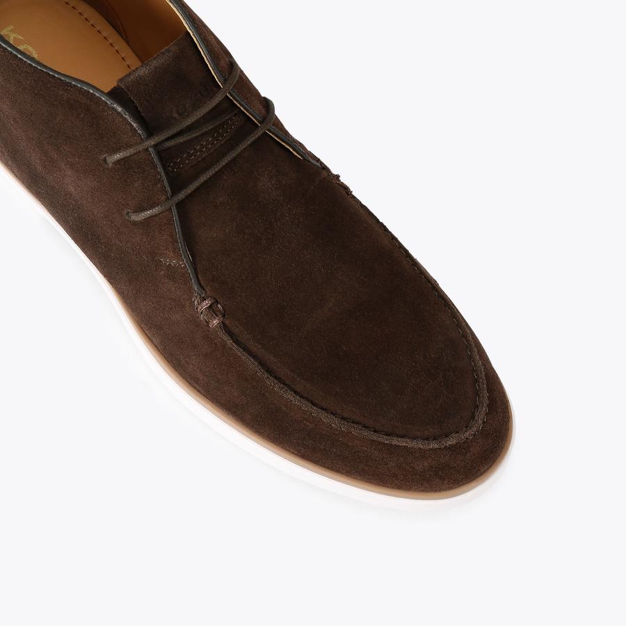 RICHIE Brown Suede Lace Up Boot by KG KURT GEIGER