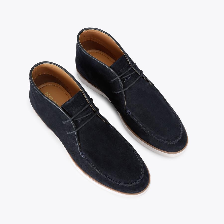 RICHIE Navy Suede Chukka Boot by KG KURT GEIGER display picture 2