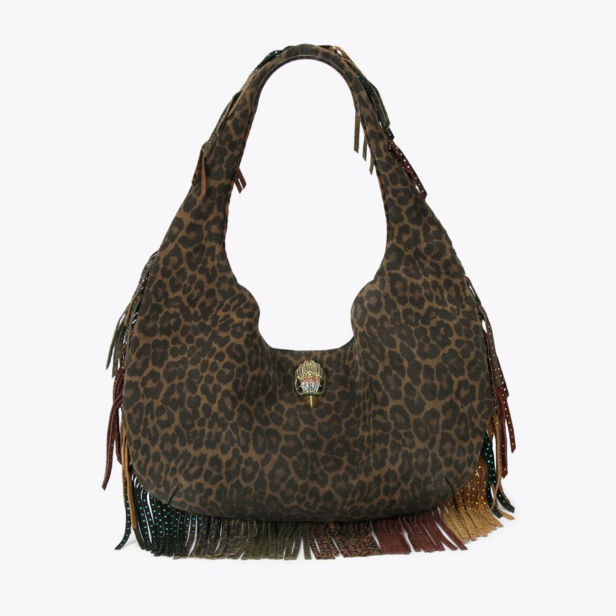 SHOREDITCH LG HOBO FRINGE Fringe Suede Shoulder Bag by KURT GEIGER
