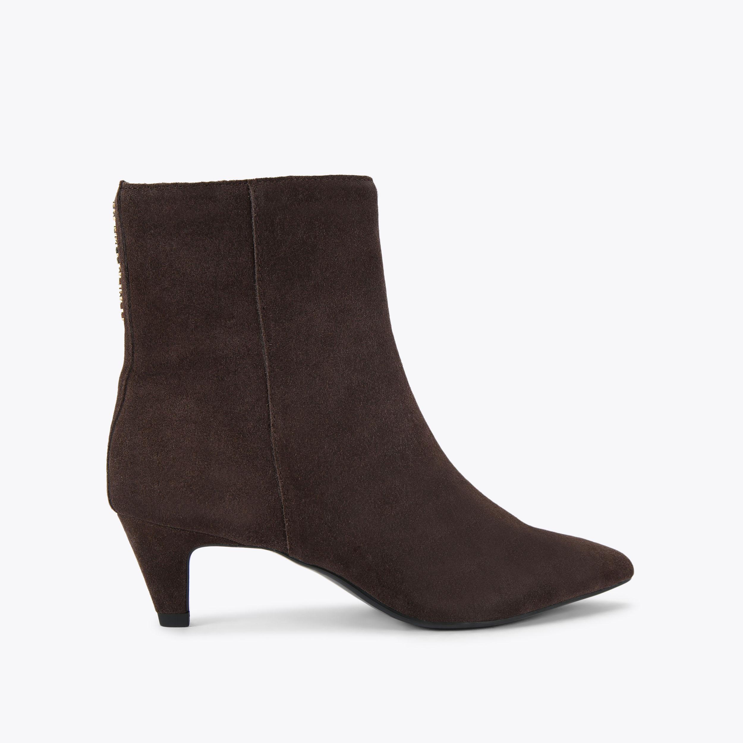 Suede Kurt Geiger Carvela Ankle Boots TANSY Brown Suede Heeled