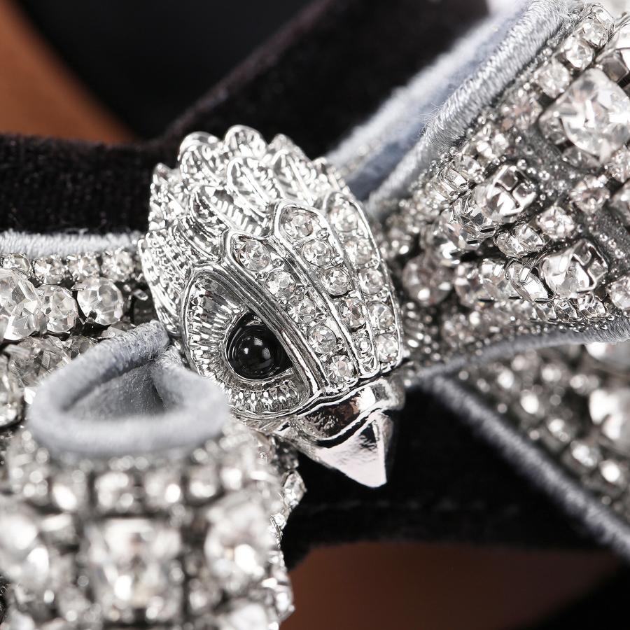 靴 BOW PLATFORM SANDALS BOW PLATFORM SANDAL Black Velvet Platform Heel by KURT GEIGER LONDON