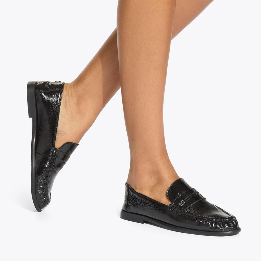 MAE Black Patent Slip On Loafer by KG KURT GEIGER
