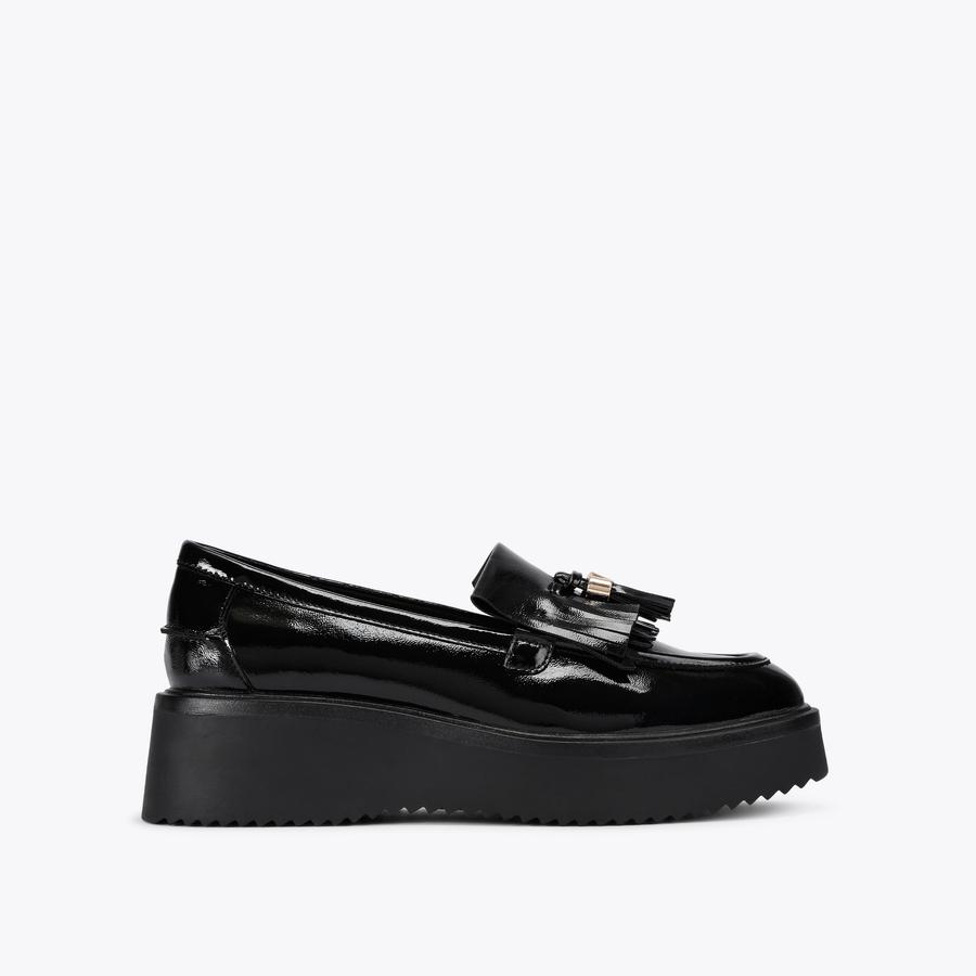 K♢041 stylist MAISIE Black Patent Leather Slip On Loafer by KG KURT GEIGER
