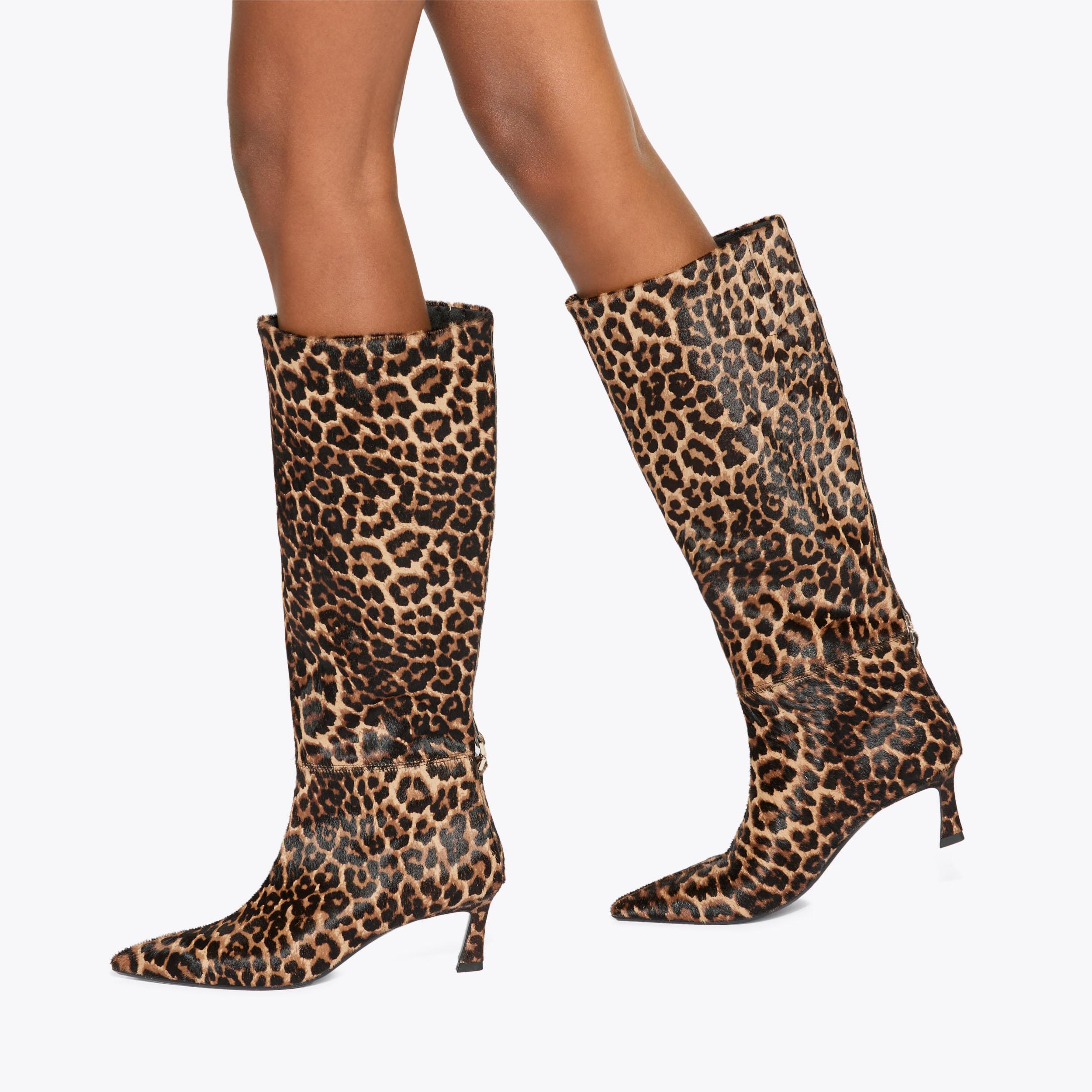 STARK Leopard Calfhair Boot by KG KURT GEIGER