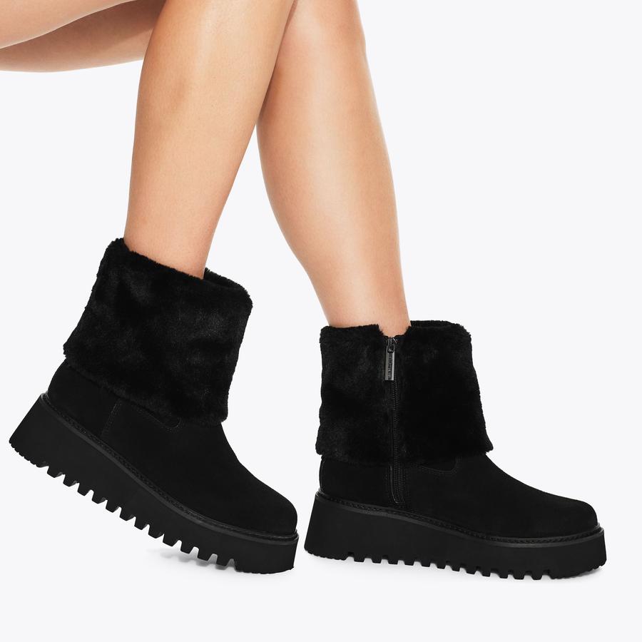 TOON Black Suede Ankle Boot by KG KURT GEIGER