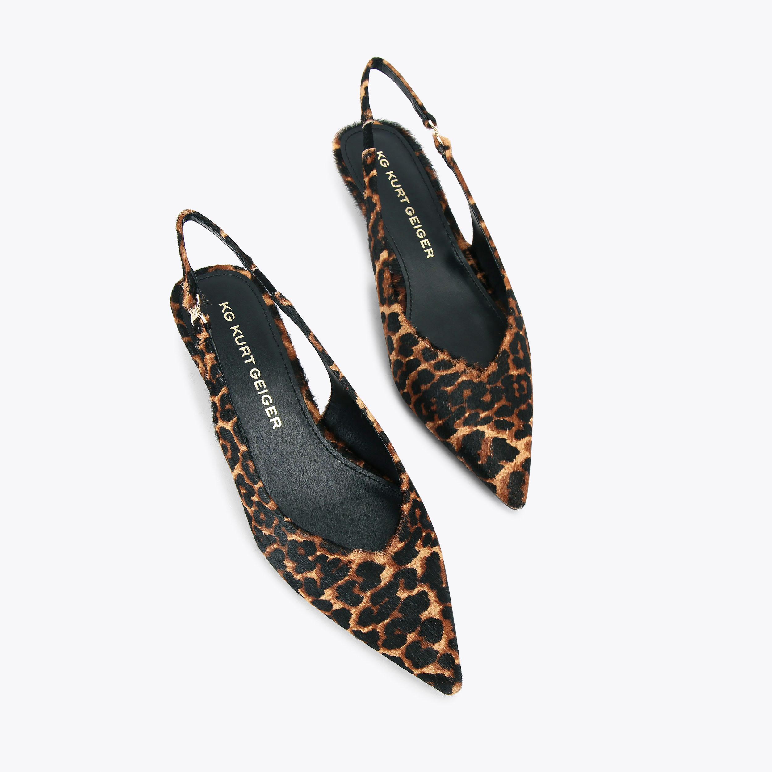 AGATHA Calfhair Leopard Kitten Heel by KG KURT GEIGER