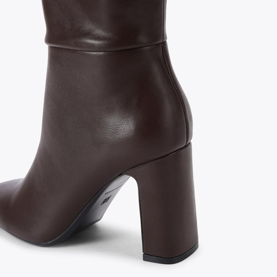TRIX KNEE Dark Brown Leather Knee Boot by KG KURT GEIGER display picture 3
