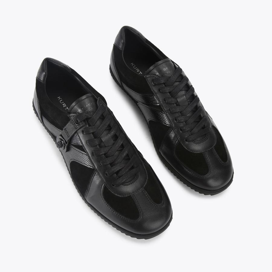ELDON SNEAKER Black Lizard Sneaker by KURT GEIGER LONDON