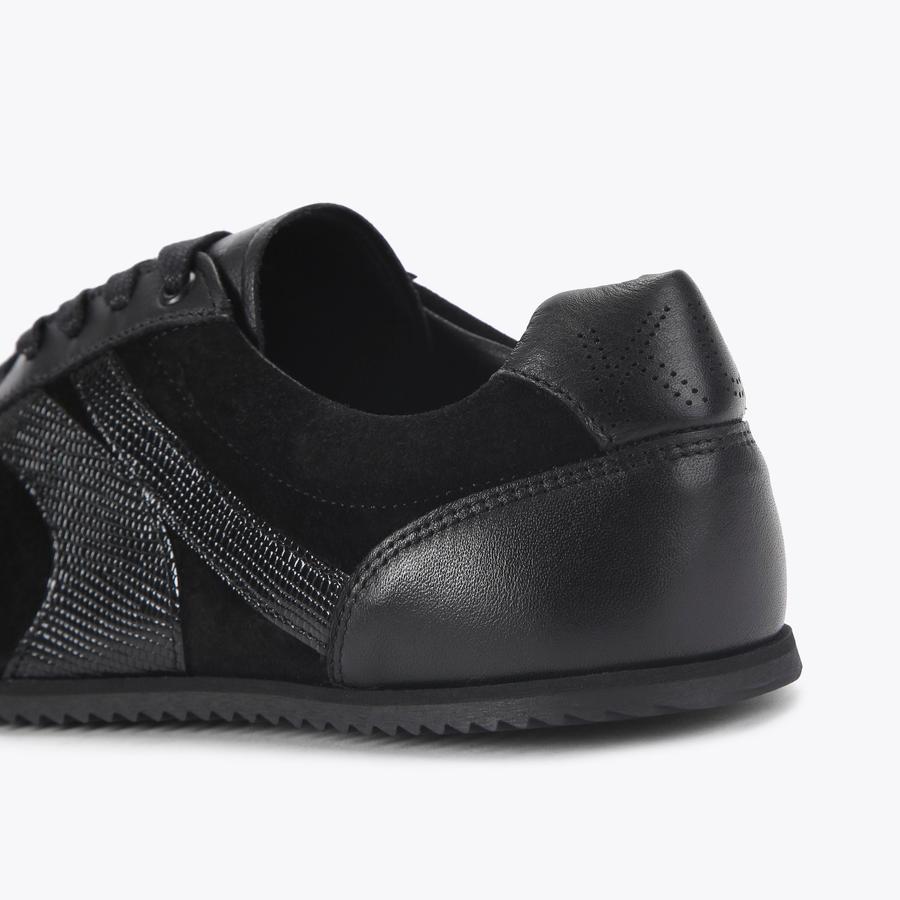 ELDON SNEAKER Black Lizard Sneaker by KURT GEIGER LONDON