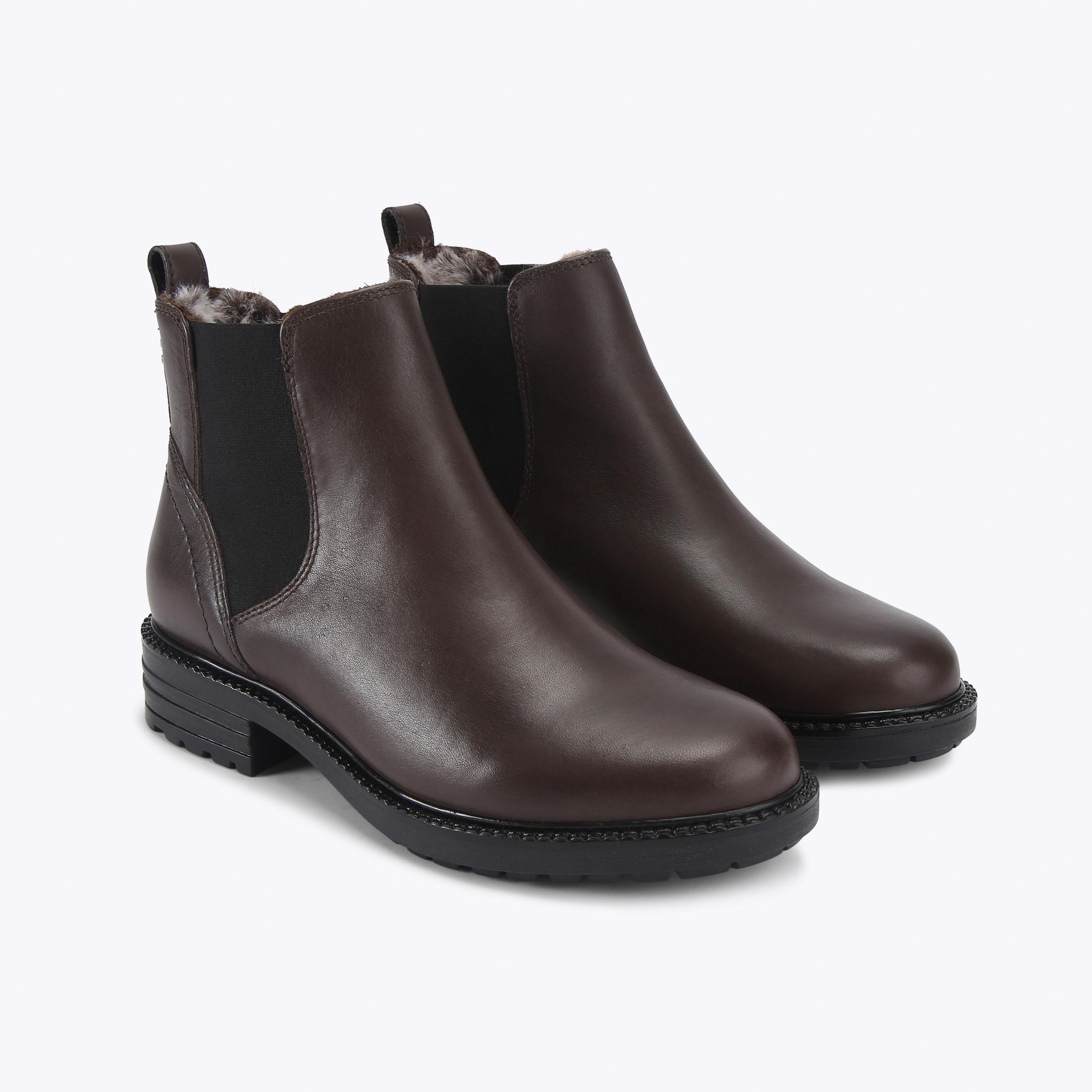 RUSS Brown Leather Chelsea Boot by CARVELA COMFORT