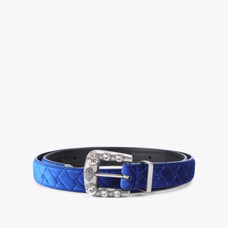 MADDOX 25 BELT Blue Velvet Belt by KURT GEIGER LONDON display picture 2