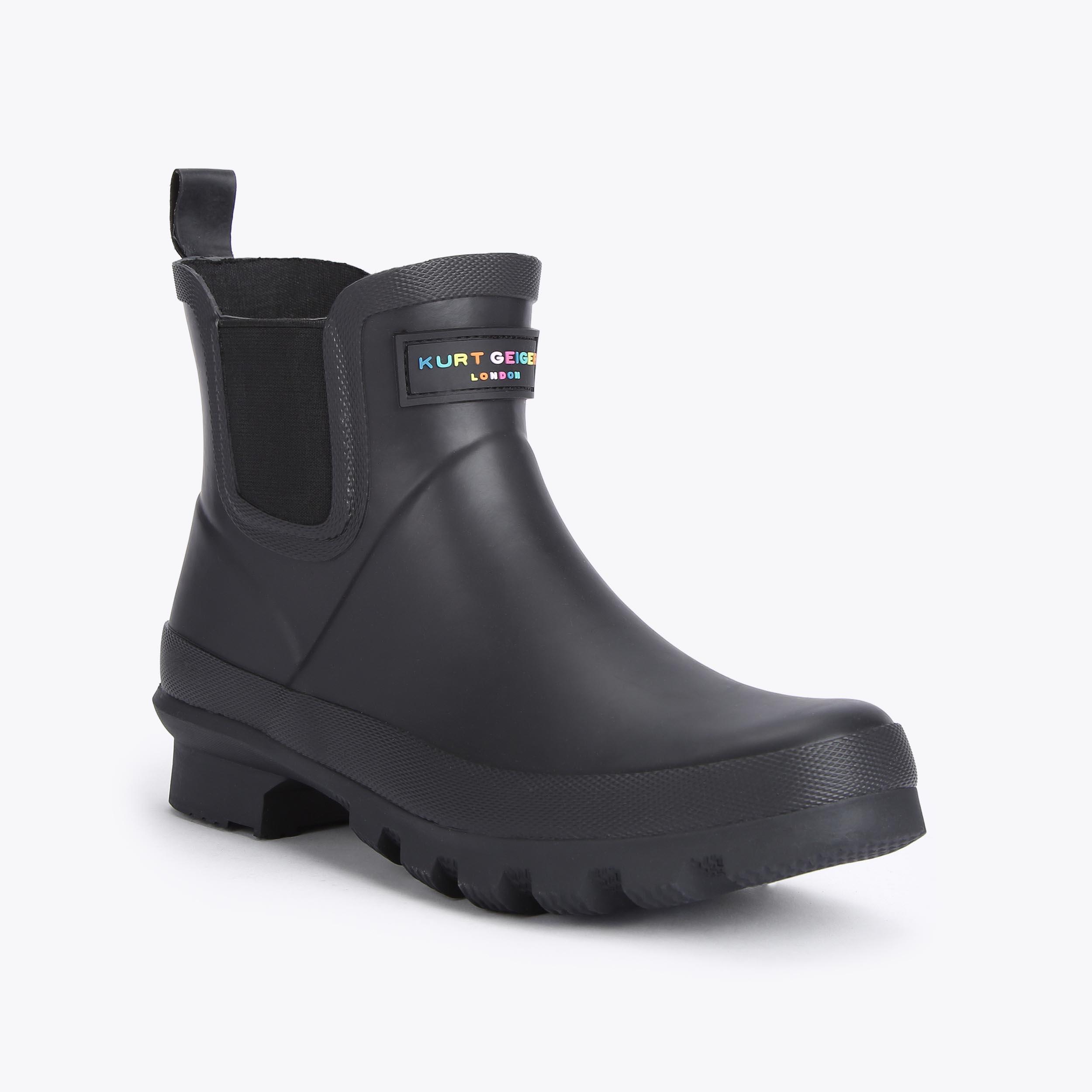 SLEET Black Ankle Wellington Boots by KURT GEIGER LONDON